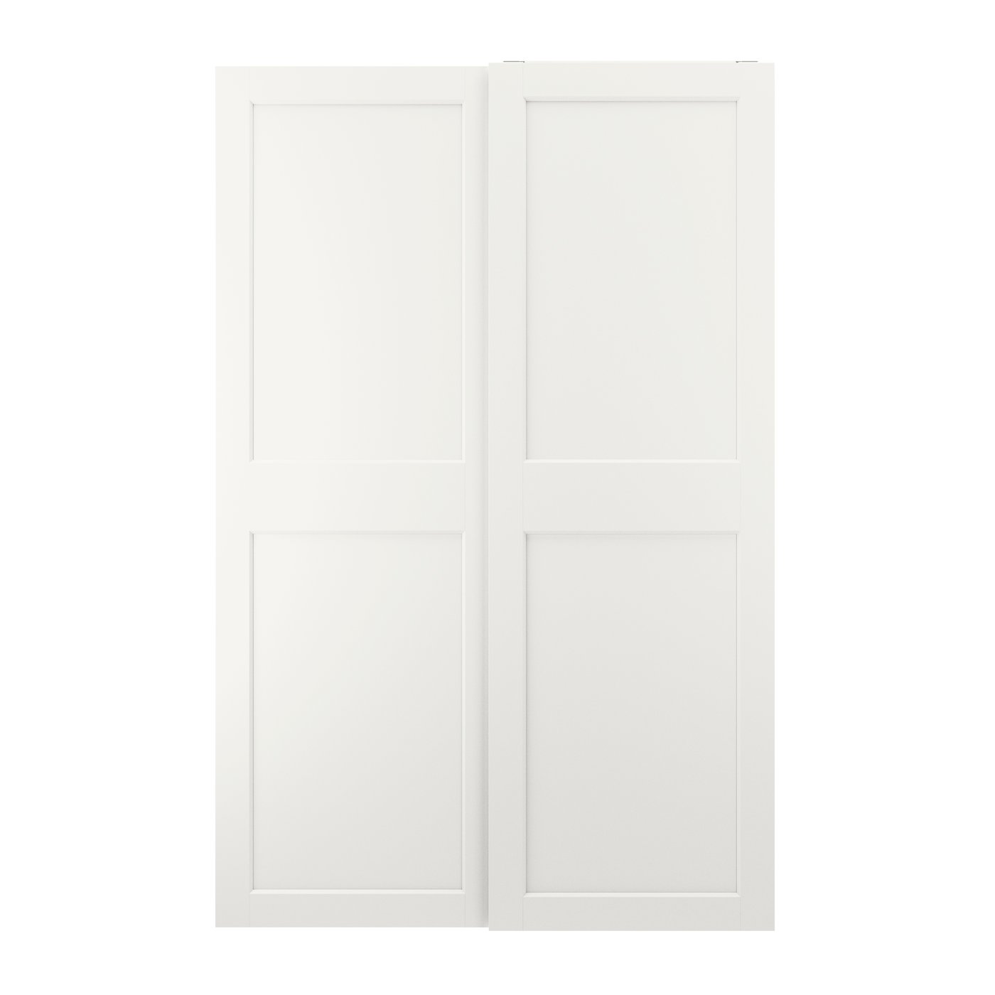 IKEA GRIMO skjutdörrpar, vit, 150x236 cm