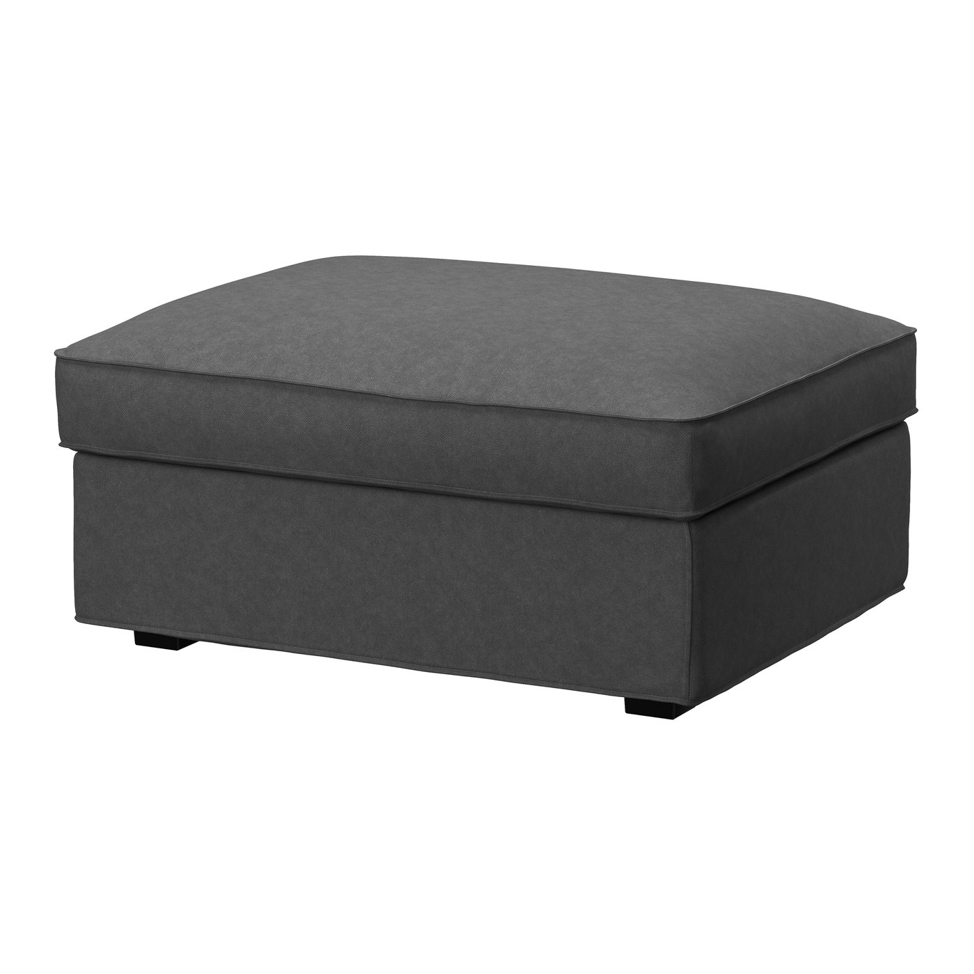 IKEA KIVIK klädsel fotpall med förvaring, tallmyra mellangrå