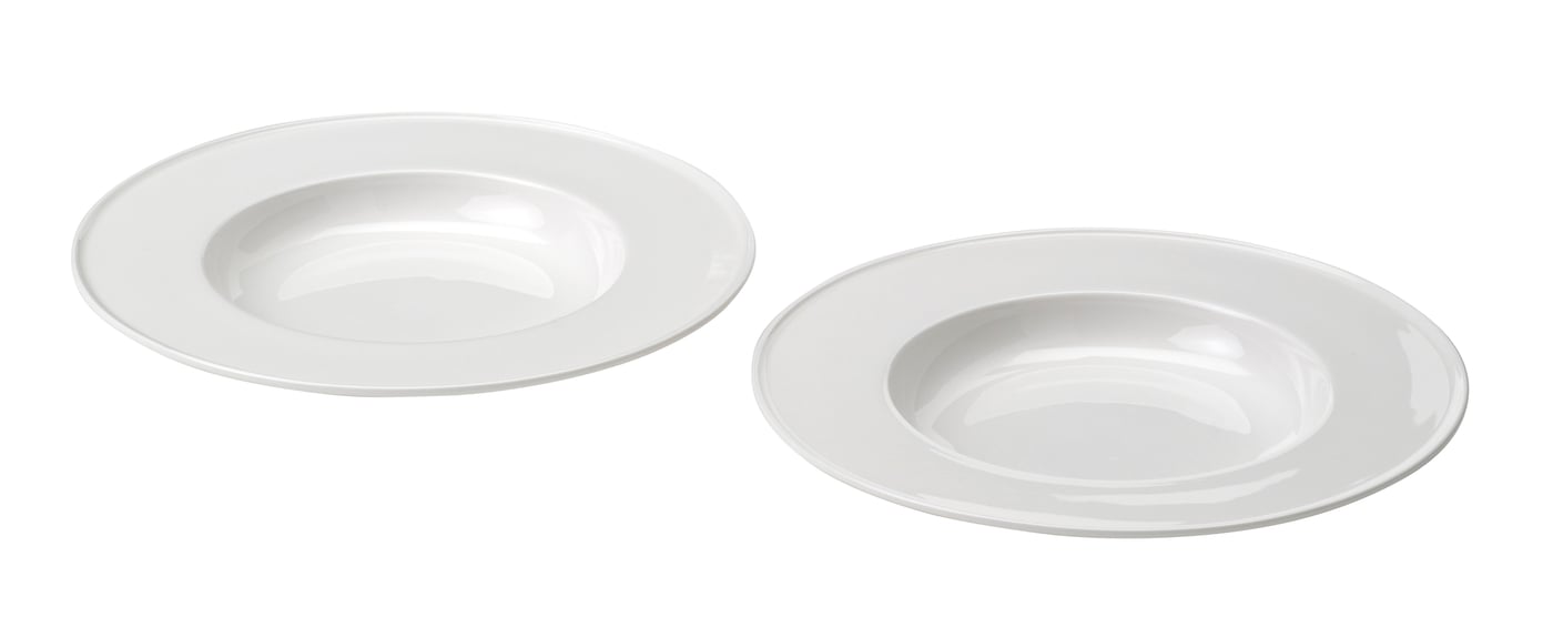 IKEA STOCKHOLM 2025 djup tallrik, vit, 25 cm