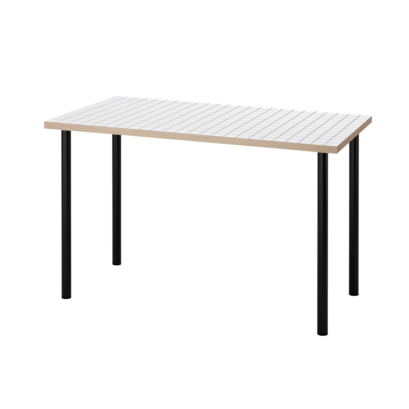 IKEA LAGKAPTEN / ADILS skrivbord, vit antracit/svart, 120x60 cm