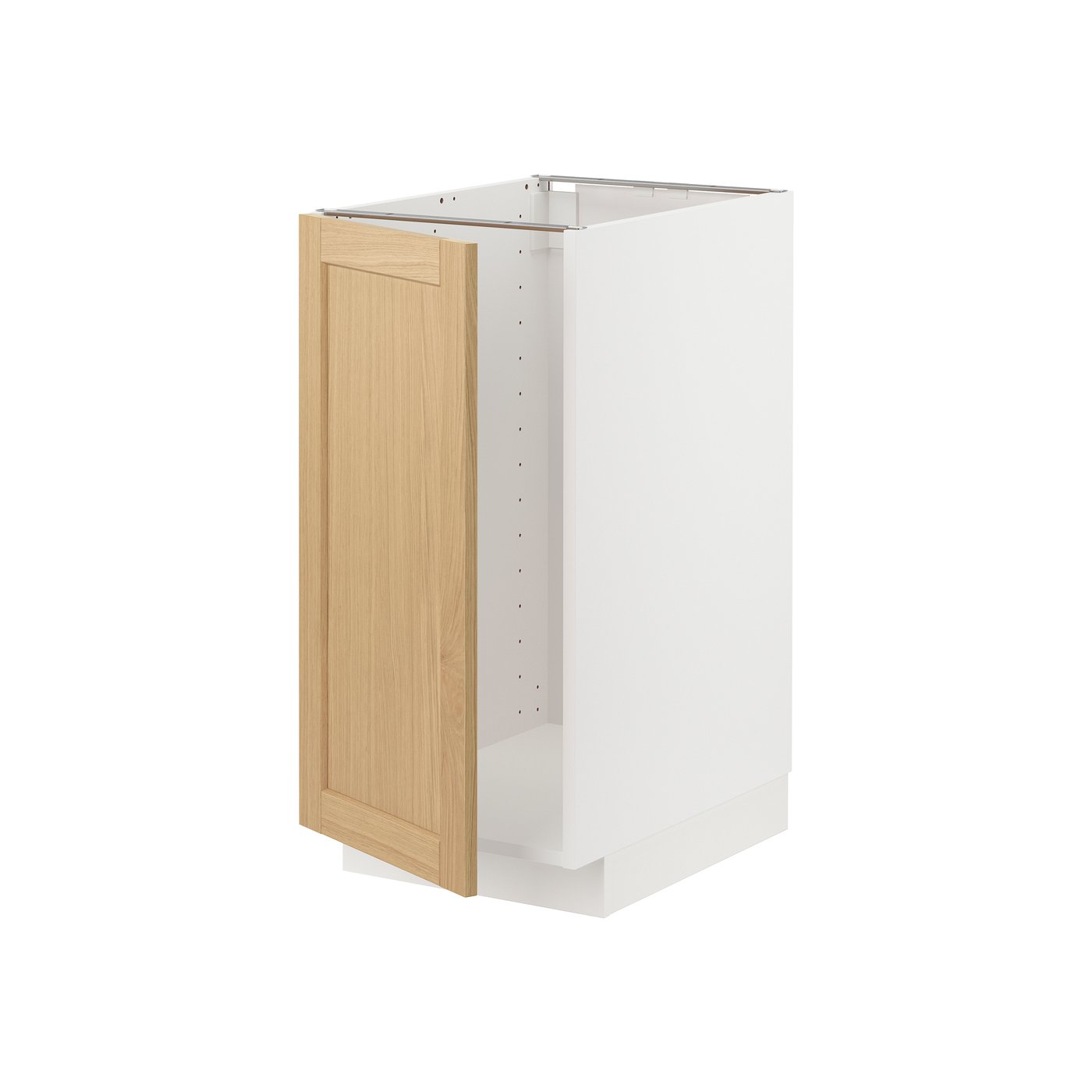 IKEA METOD bänkskåp f diskbänk/sopsortering, vit/forsbacka ek, 40x60 cm