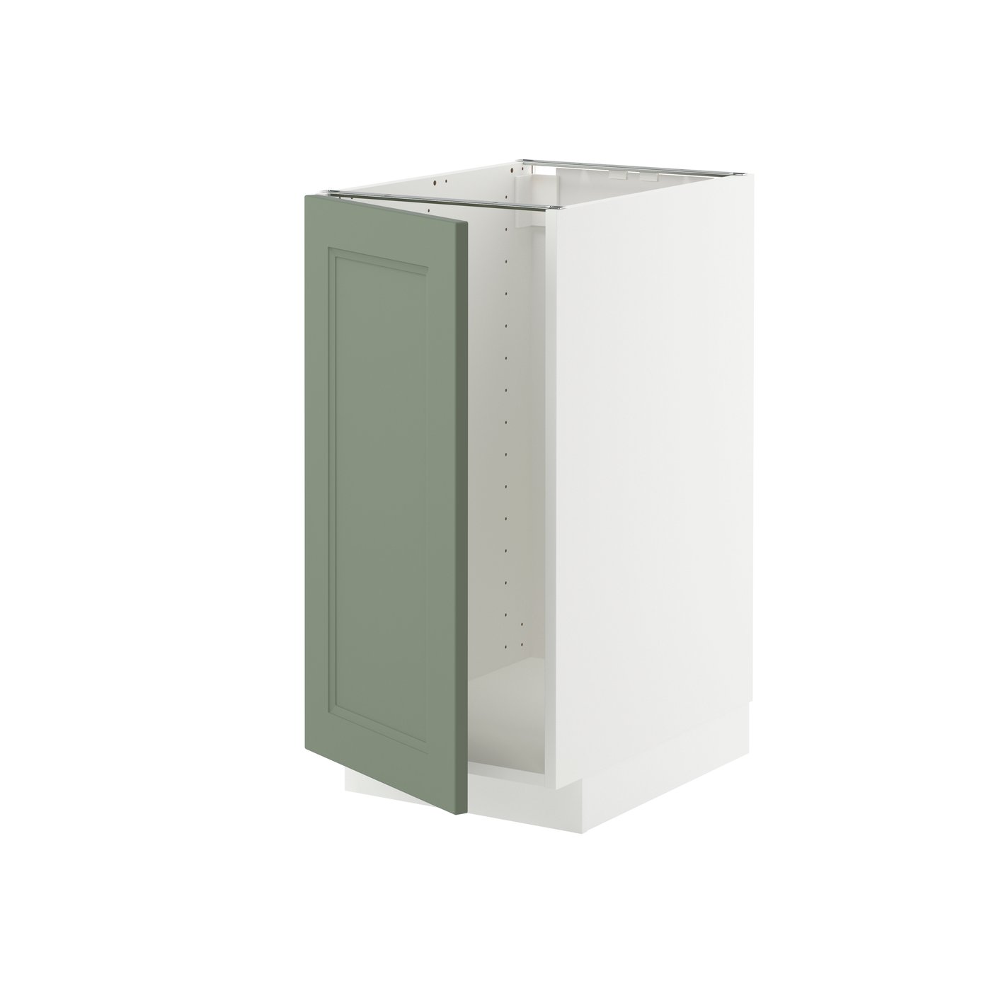 IKEA METOD bänkskåp f diskbänk/sopsortering, vit/axstad grågrön, 40x60 cm