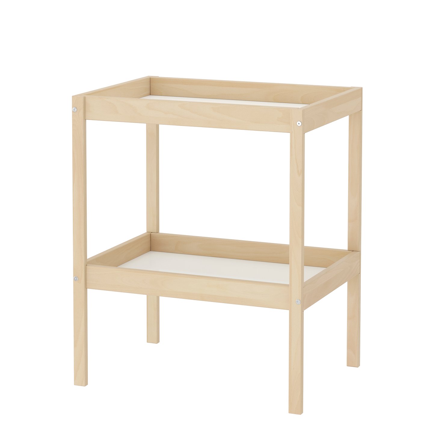 IKEA SNIGLAR skötbord, bok/vit, 53x72x87 cm