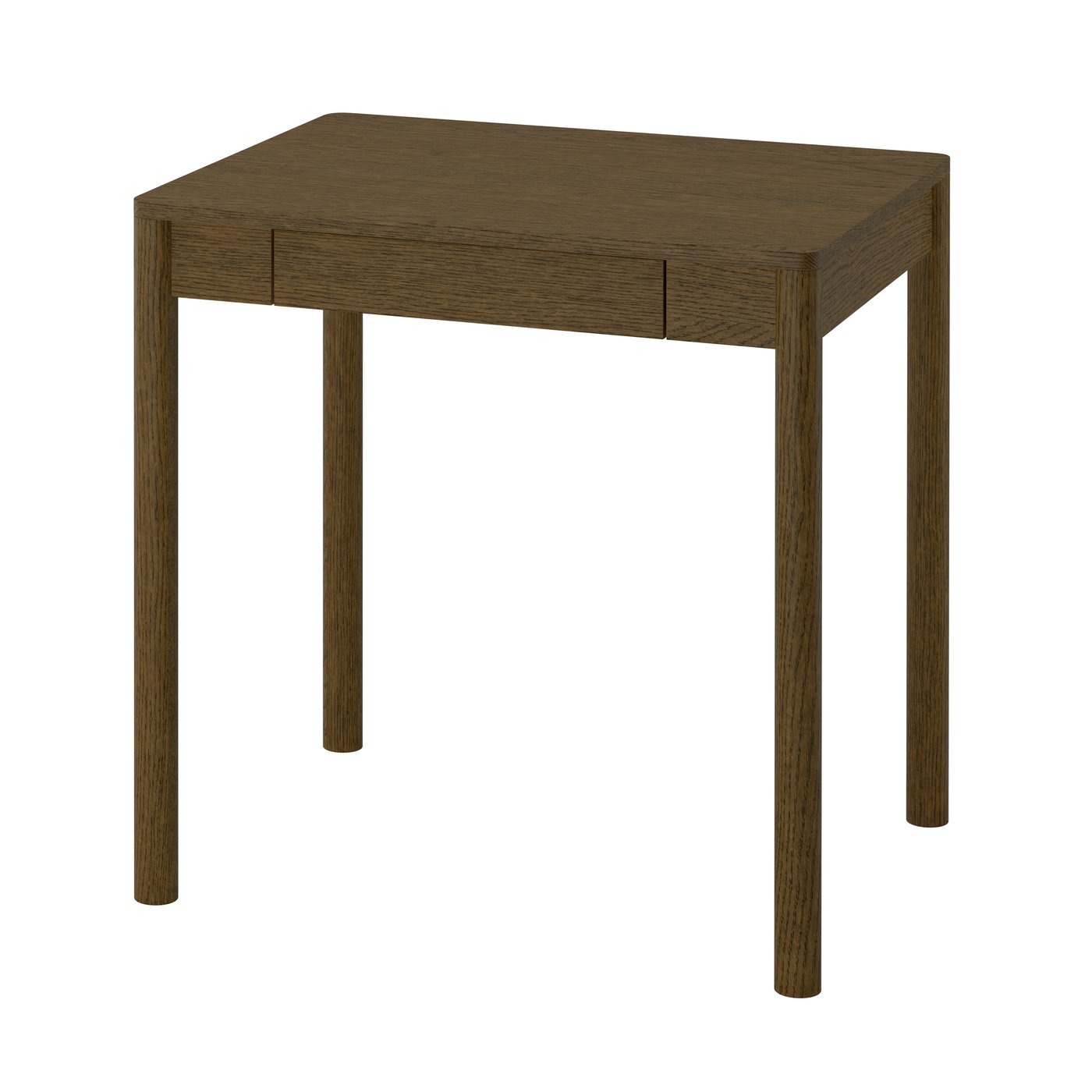 IKEA TONSTAD skrivbord, brun betsad ekfaner, 75x60 cm
