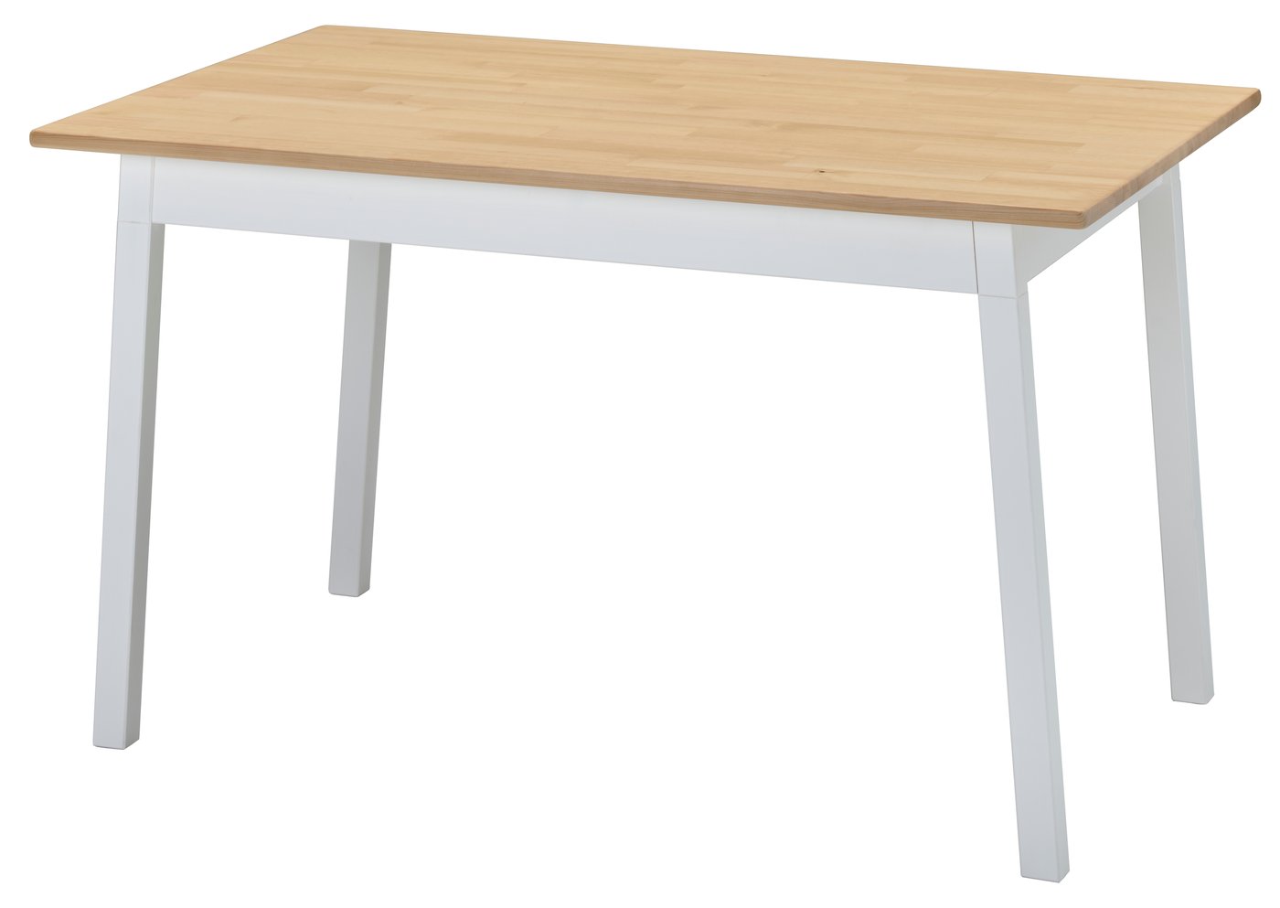 IKEA PINNTORP bord, ljusbrunlaserad/vitlaserad furu, 125x75 cm