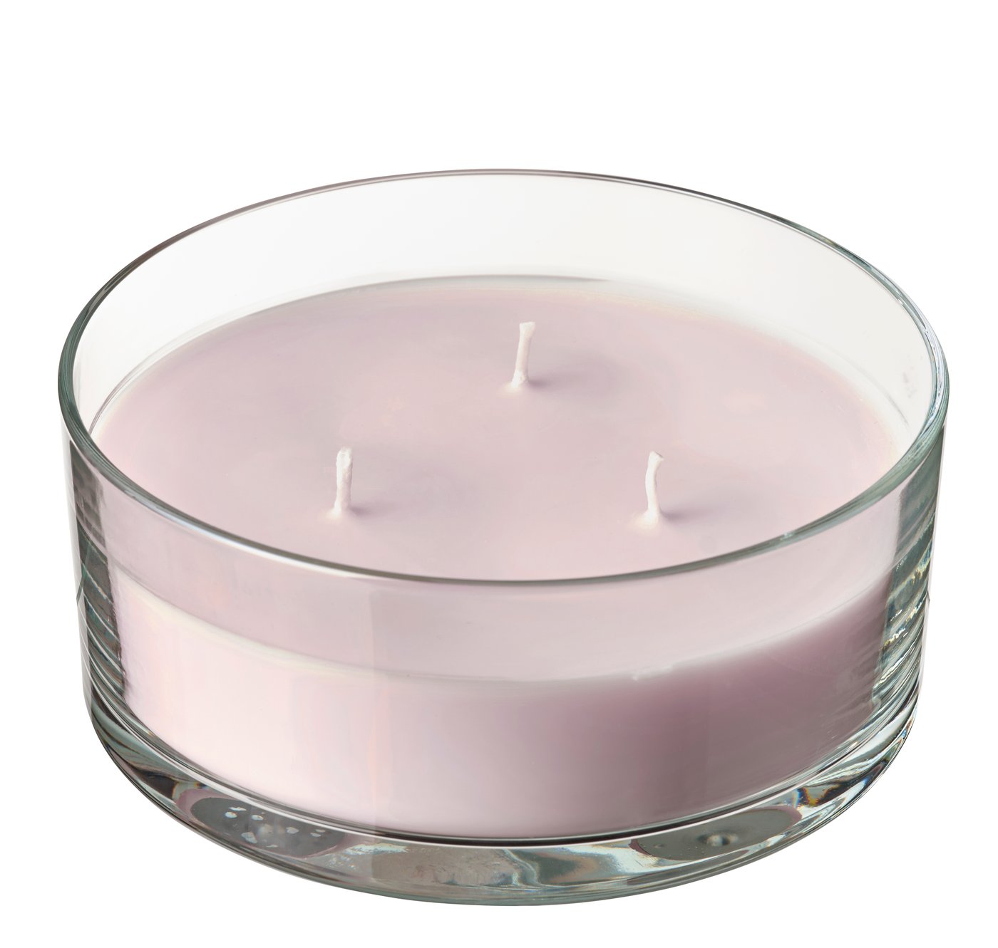 IKEA LOTSFÅGEL doftljus i glas, 3 vekar, rosa blommor blekrosa, 25 tim.