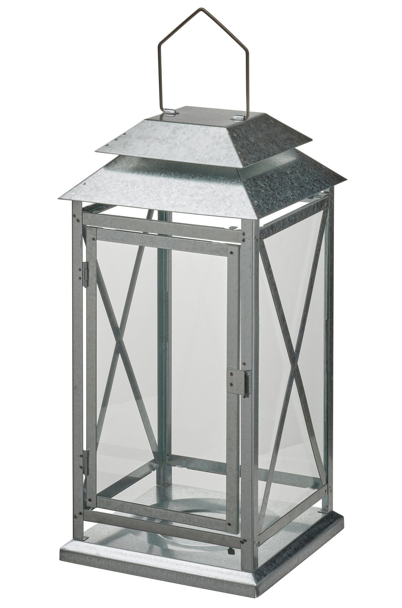 IKEA BEFÄSTA lykta för blockljus, in/utomhus, förzinkad, 44 cm