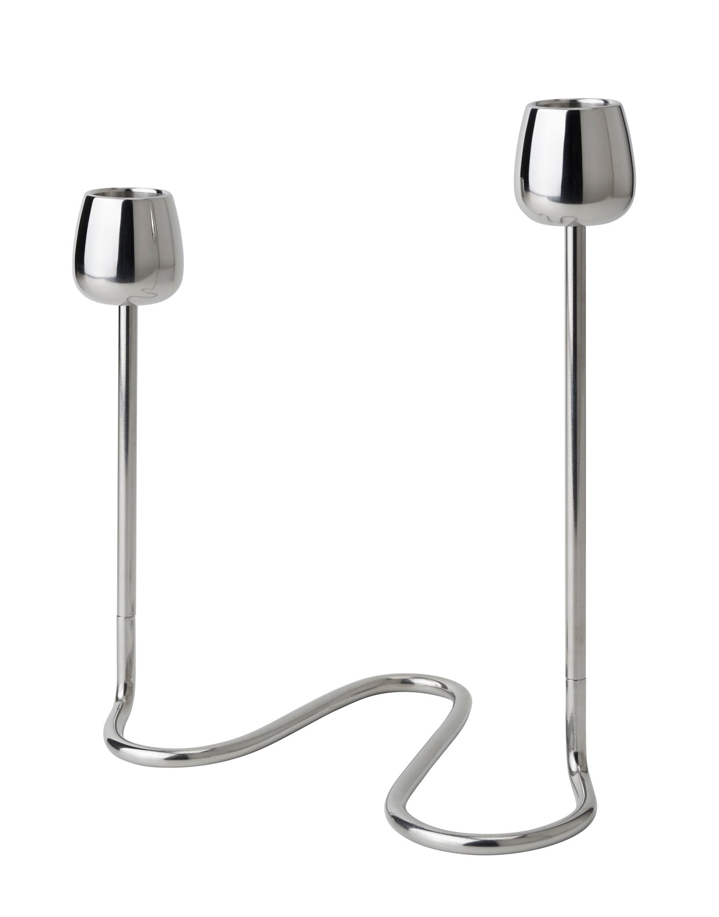 IKEA SILVERPÄRON ljusstake för 2 ljus, silverfärgad, 20 cm
