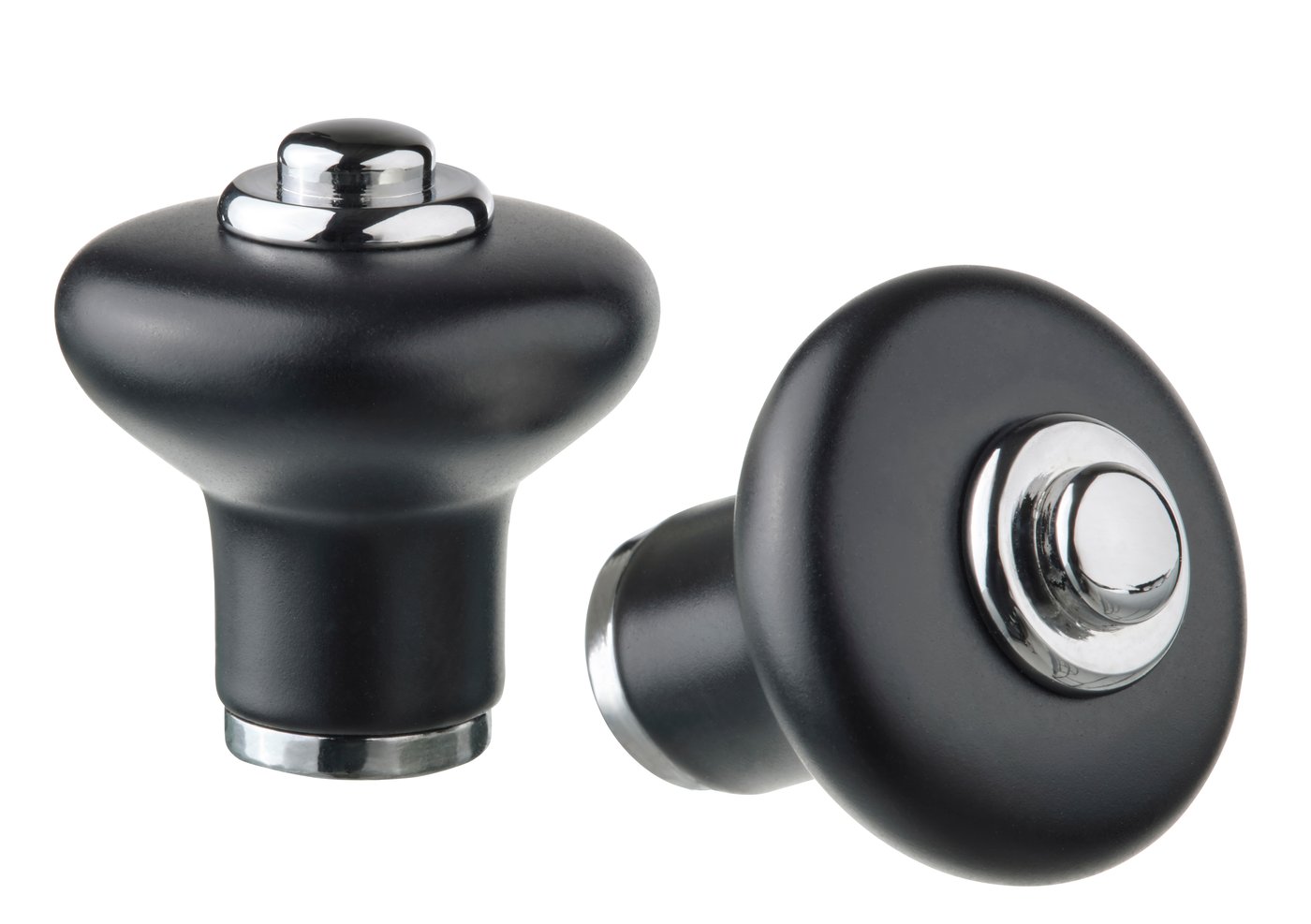 IKEA KLINGSTORP knopp, svart/förkromad, 23 mm