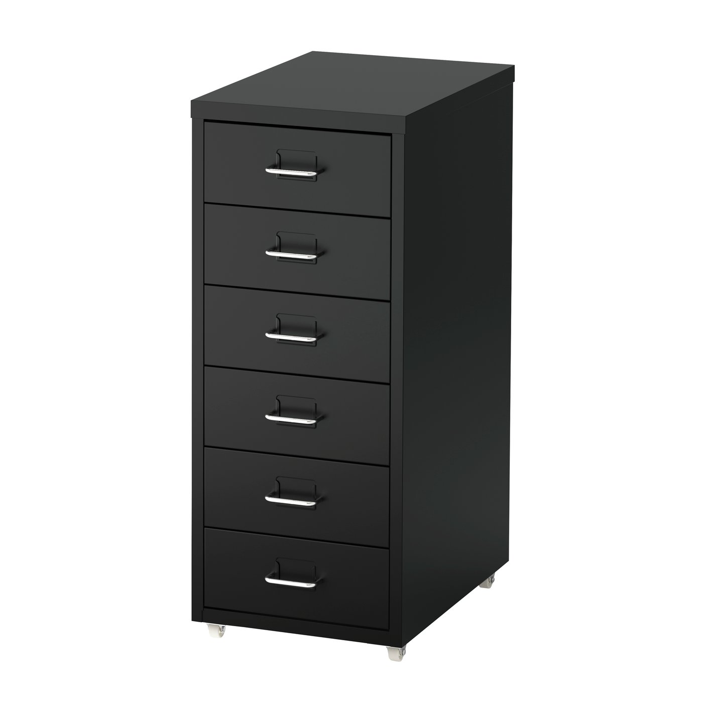 IKEA HELMER hurts på hjul, svart, 28x69 cm, lådhurts på hjul