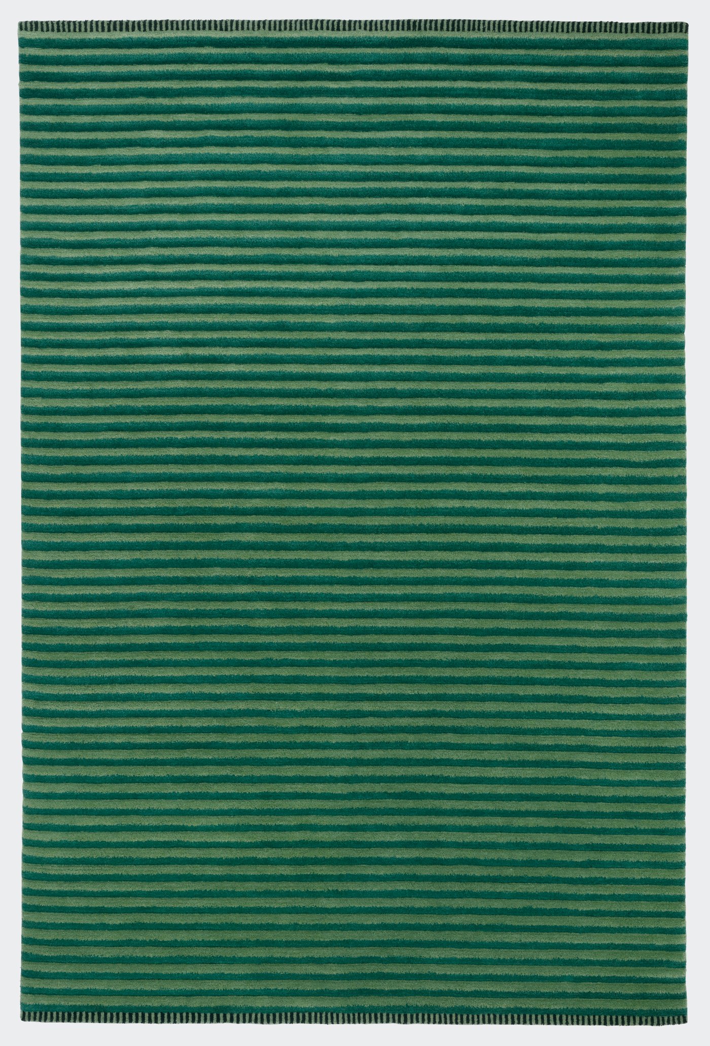 IKEA TÅGSPÅR matta, lång lugg, grön, 200x300 cm