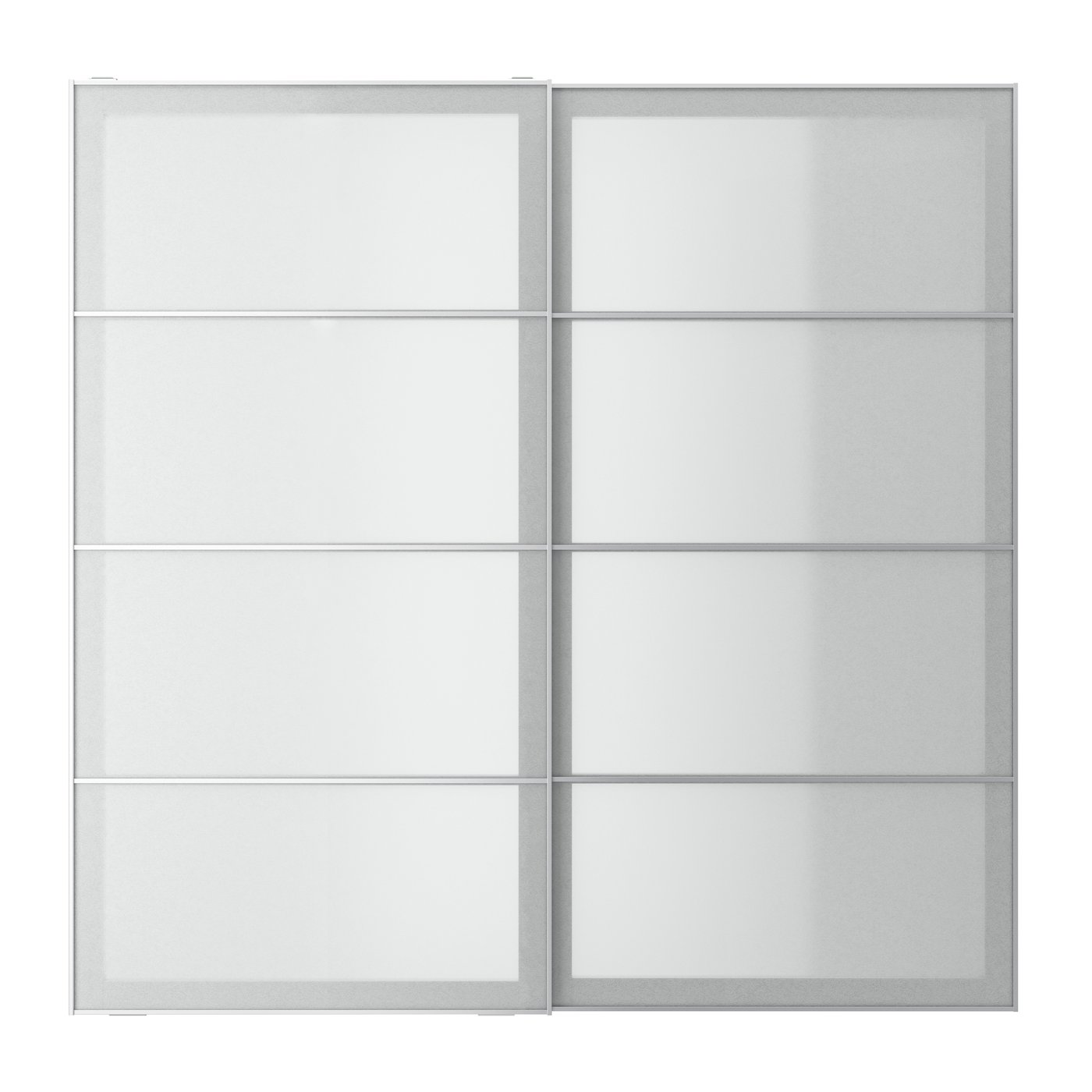 IKEA SVARTISDAL skjutdörrpar, vit papperseffekt, 200x201 cm