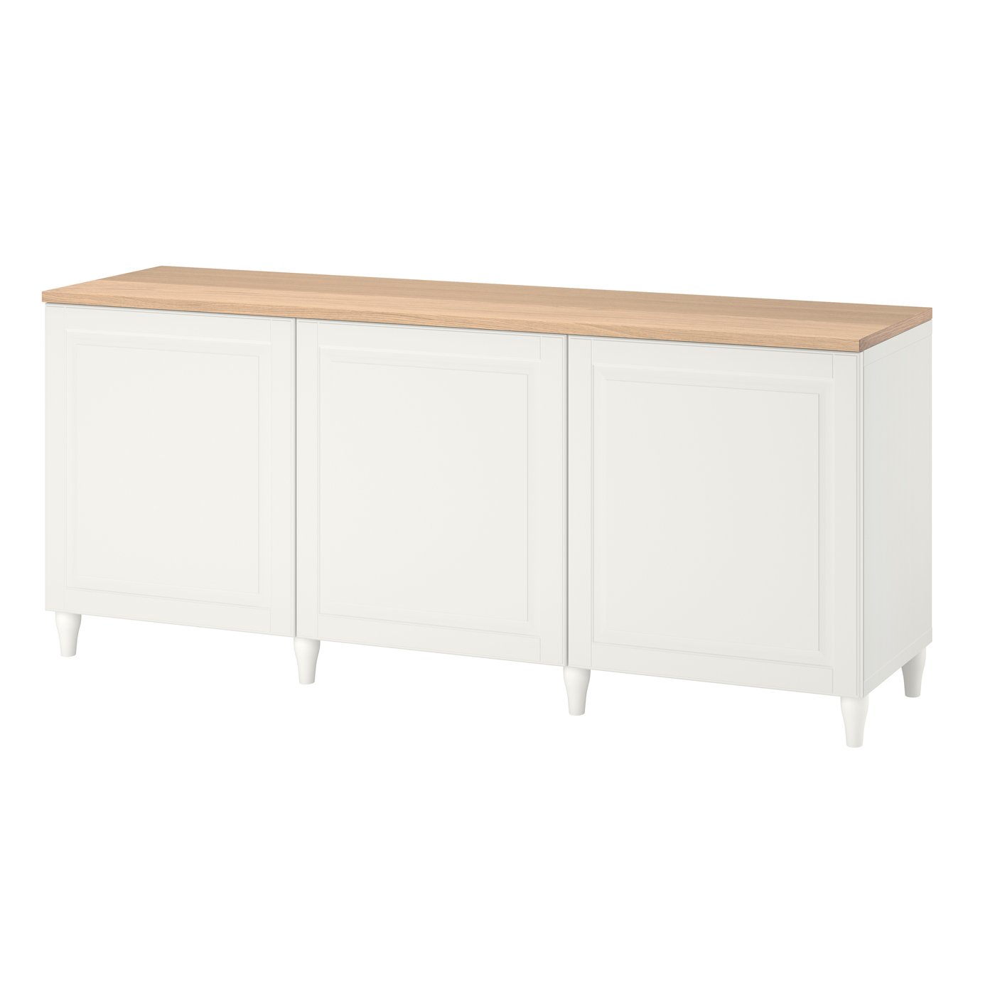 IKEA BESTÅ förvaring med dörrar, vit/smeviken/kabbarp vit, 180x42x76 cm