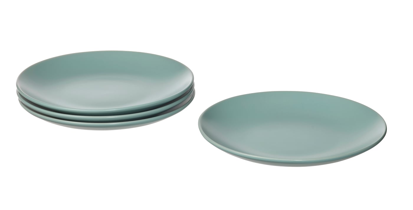 IKEA FÄRGKLAR assiett, matt yta ljusturkos, 20 cm