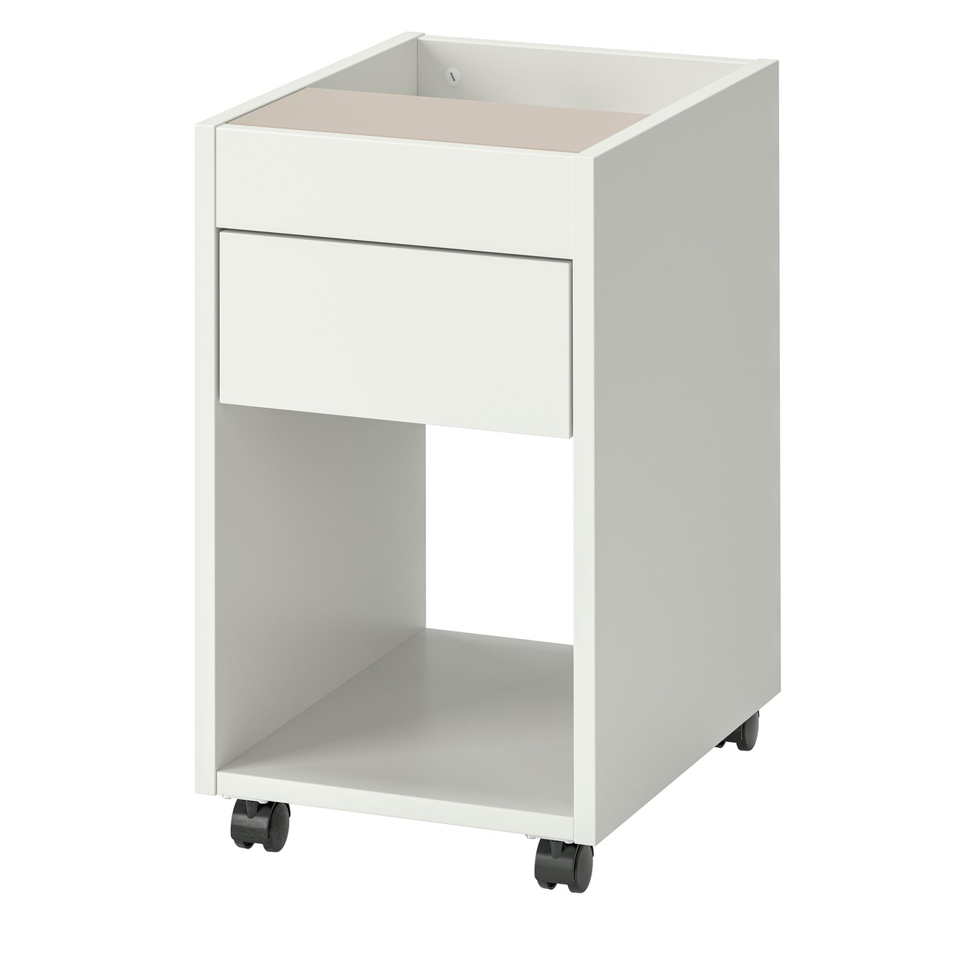 IKEA TONSTAD hurts på hjul, off-white, 35x60 cm, lådhurts på hjul