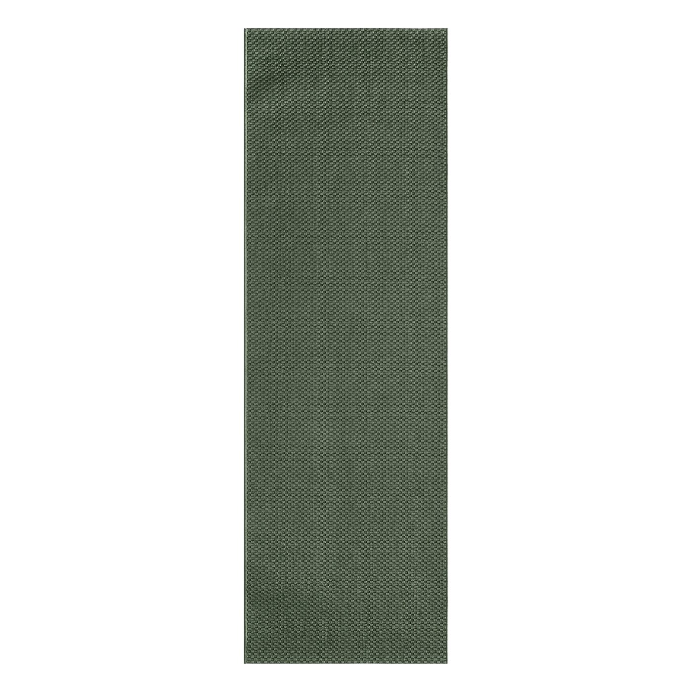IKEA MORUM matta slätvävd, inom-/utomhus, mörkgrön, 80x250 cm