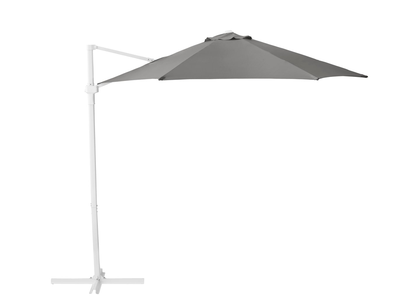 IKEA HÖGÖN parasoll, frihängande, grå, 270 cm
