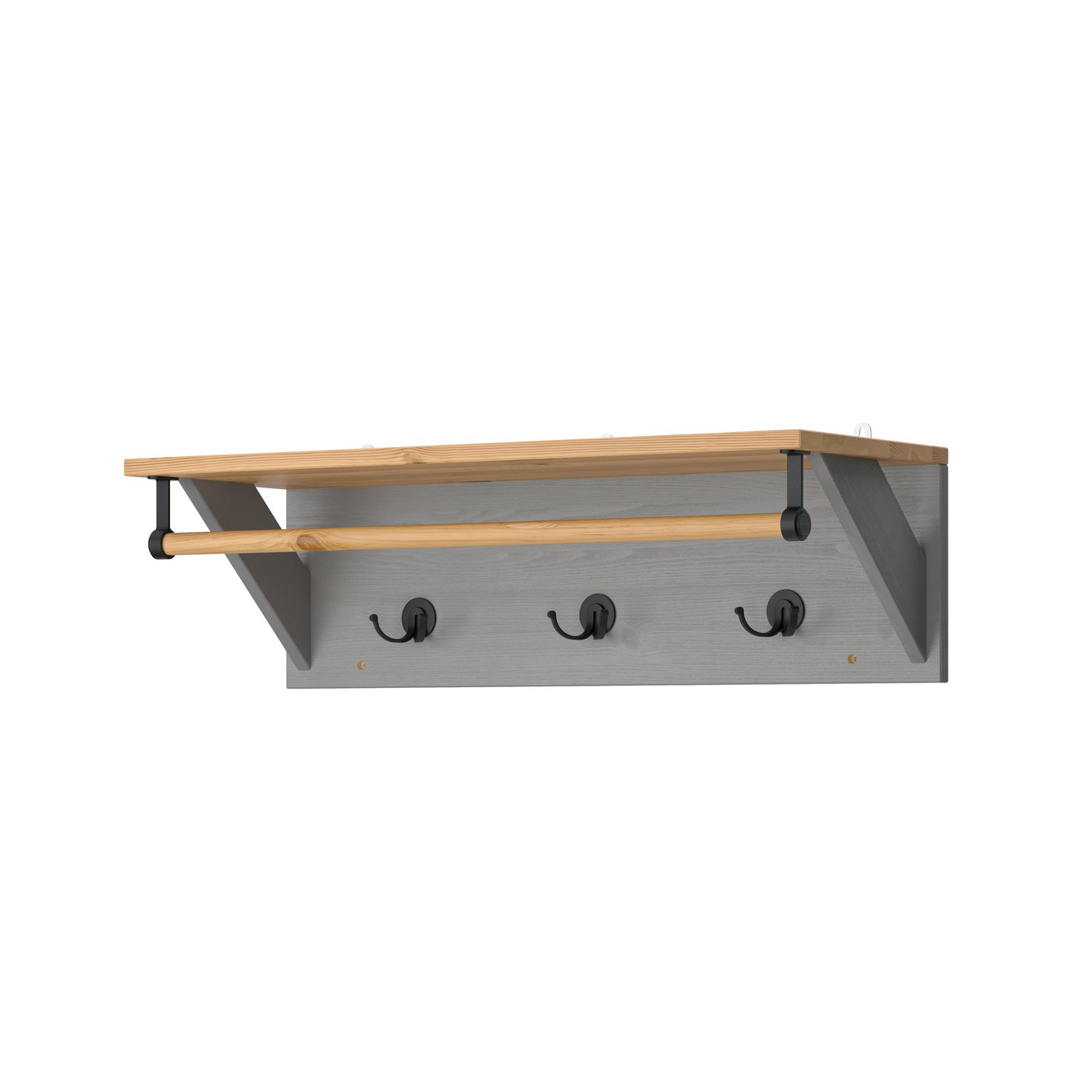 IKEA KALLSÖ hatthylla, grå, 80 cm