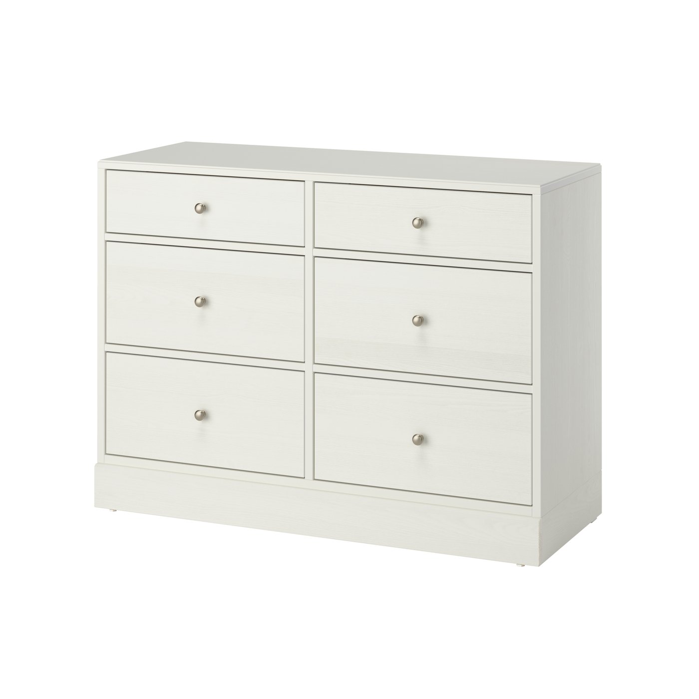 IKEA HAVSTA byrå med 6 lådor, vit, 121x47x89 cm
