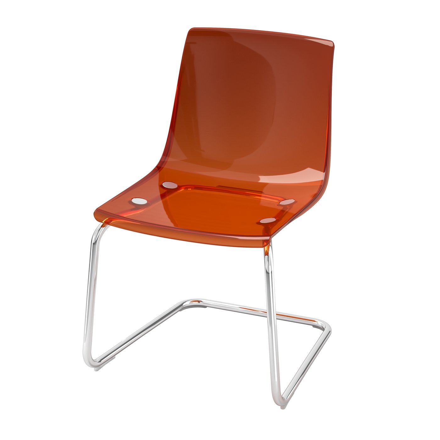 IKEA TOBIAS stol, brunröd/förkromad