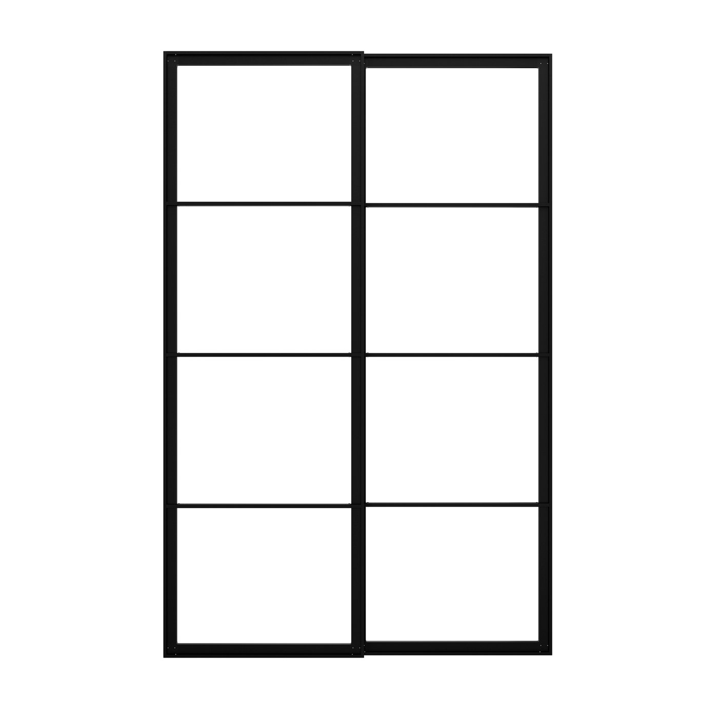 IKEA PAX ram till skjutdörrpar med skena, svart, 150x236 cm