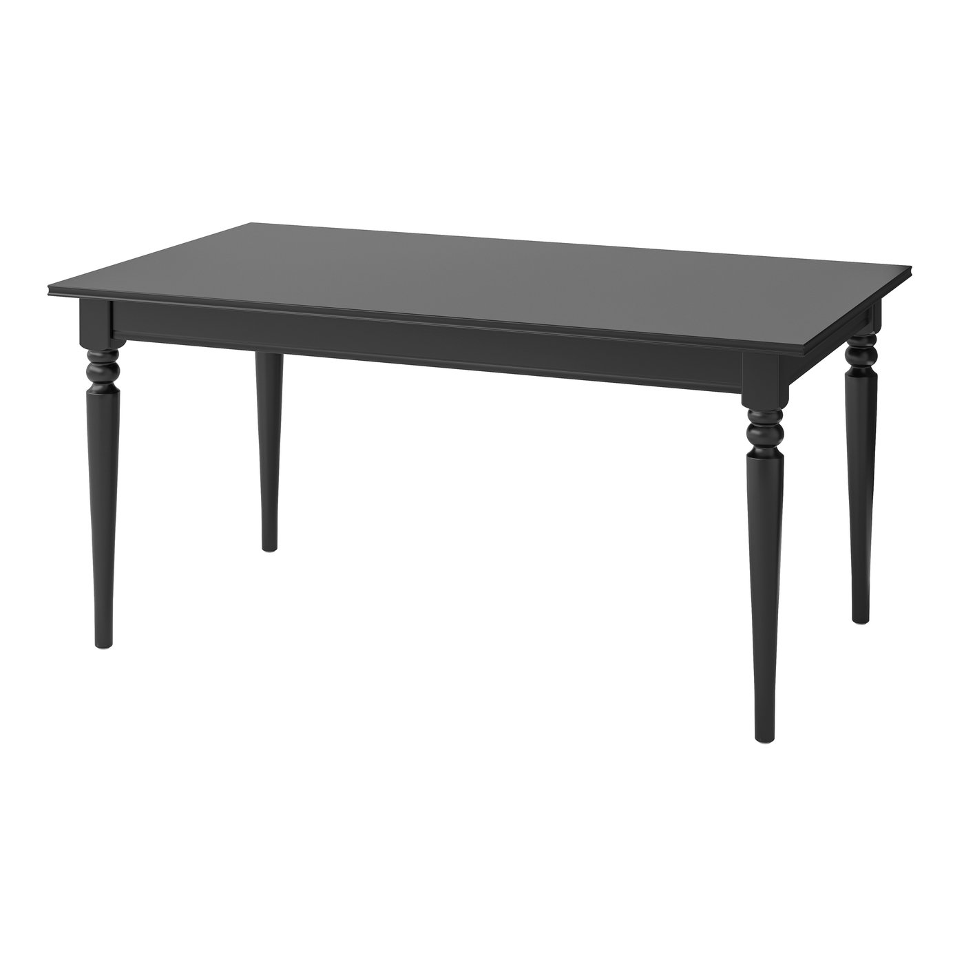 IKEA INGATORP utdragbart bord, svart, 155/215x87 cm