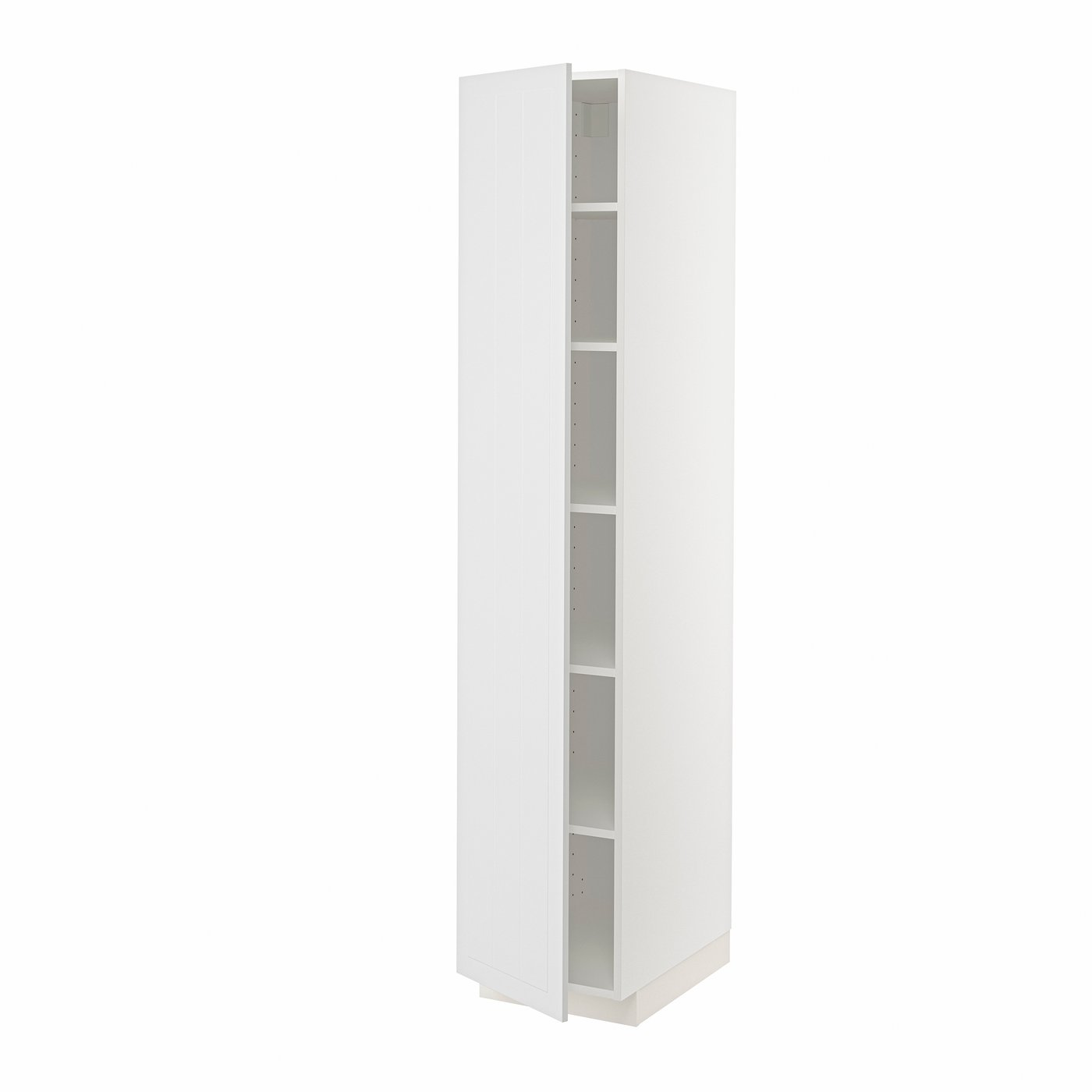 IKEA METOD högskåp med hyllplan, vit/stensund vit, 40x60x200 cm