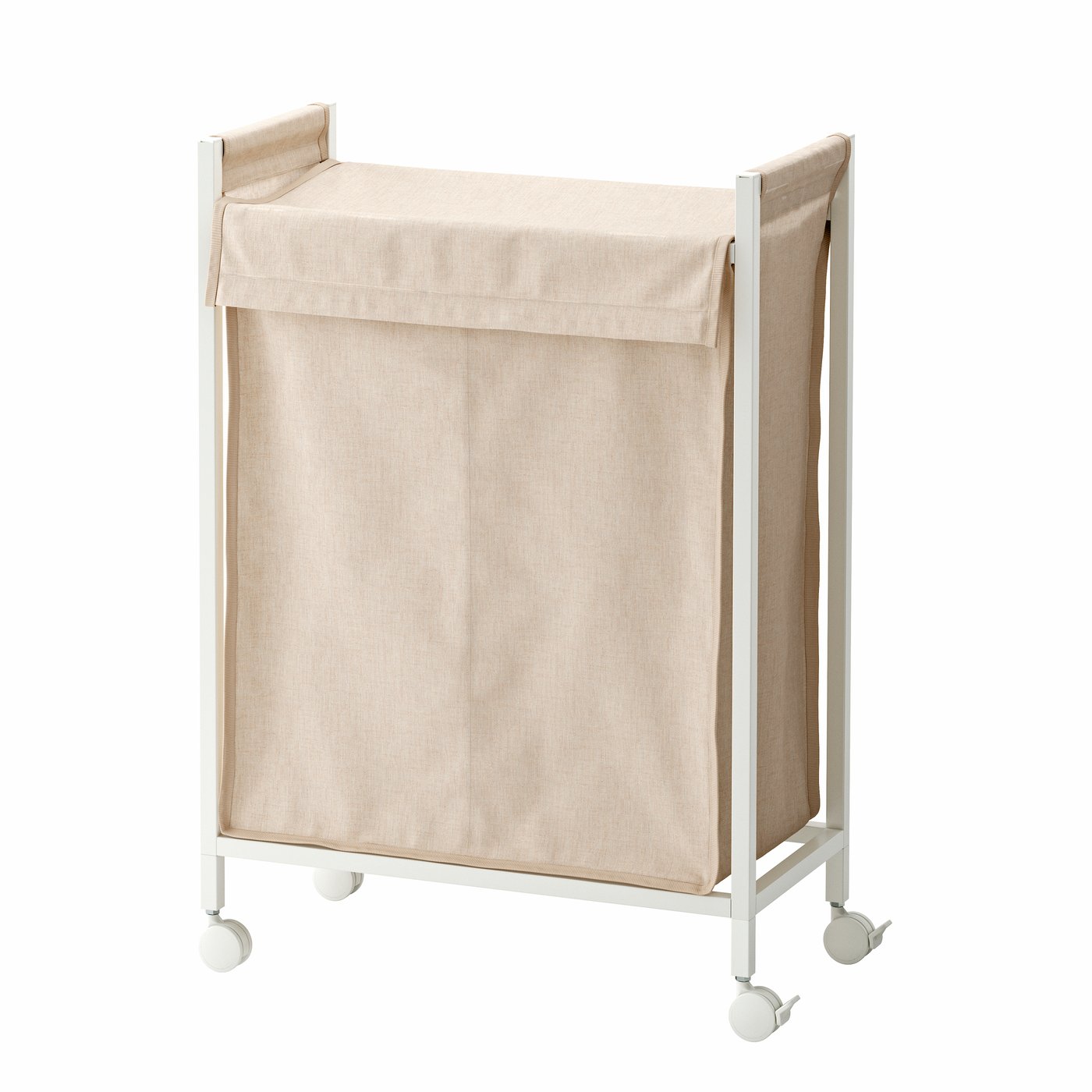 IKEA ENHET tvättsäck på hjul, vit, 80 l