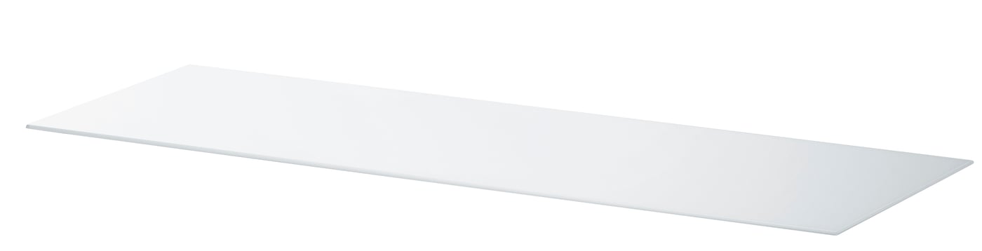 IKEA BESTÅ toppskiva, glas/vit, 120x40 cm
