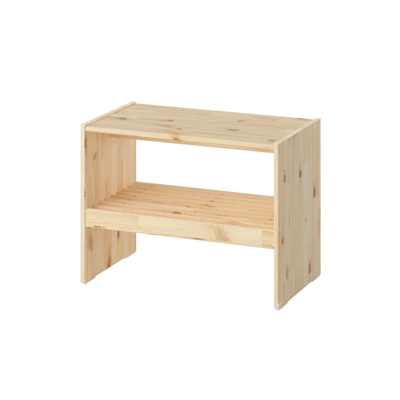 IKEA RAGGBERG bänk med skoförvaring, furu, 60x35x45 cm