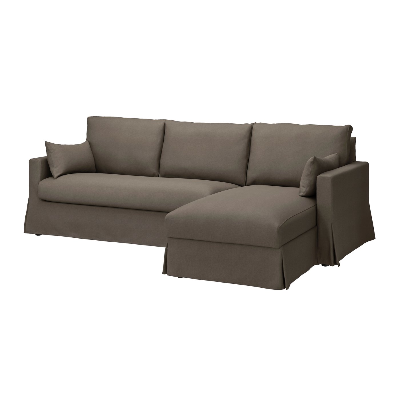 IKEA HYLTARP kläds t 3-sitssoffa m schäsl, höger, gransel gråbrun