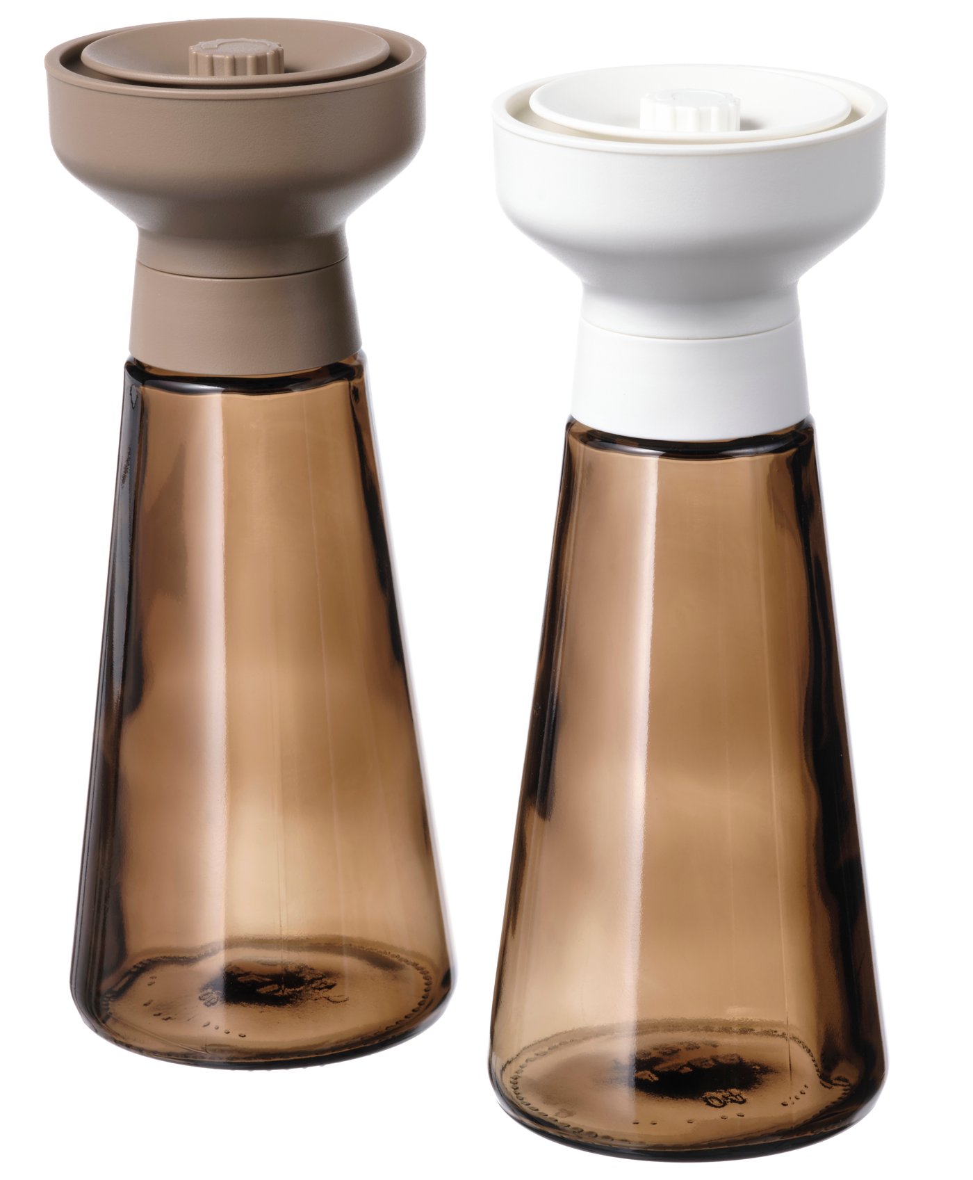 IKEA HALVTOM kryddkvarn, glas/brun, 19 cm