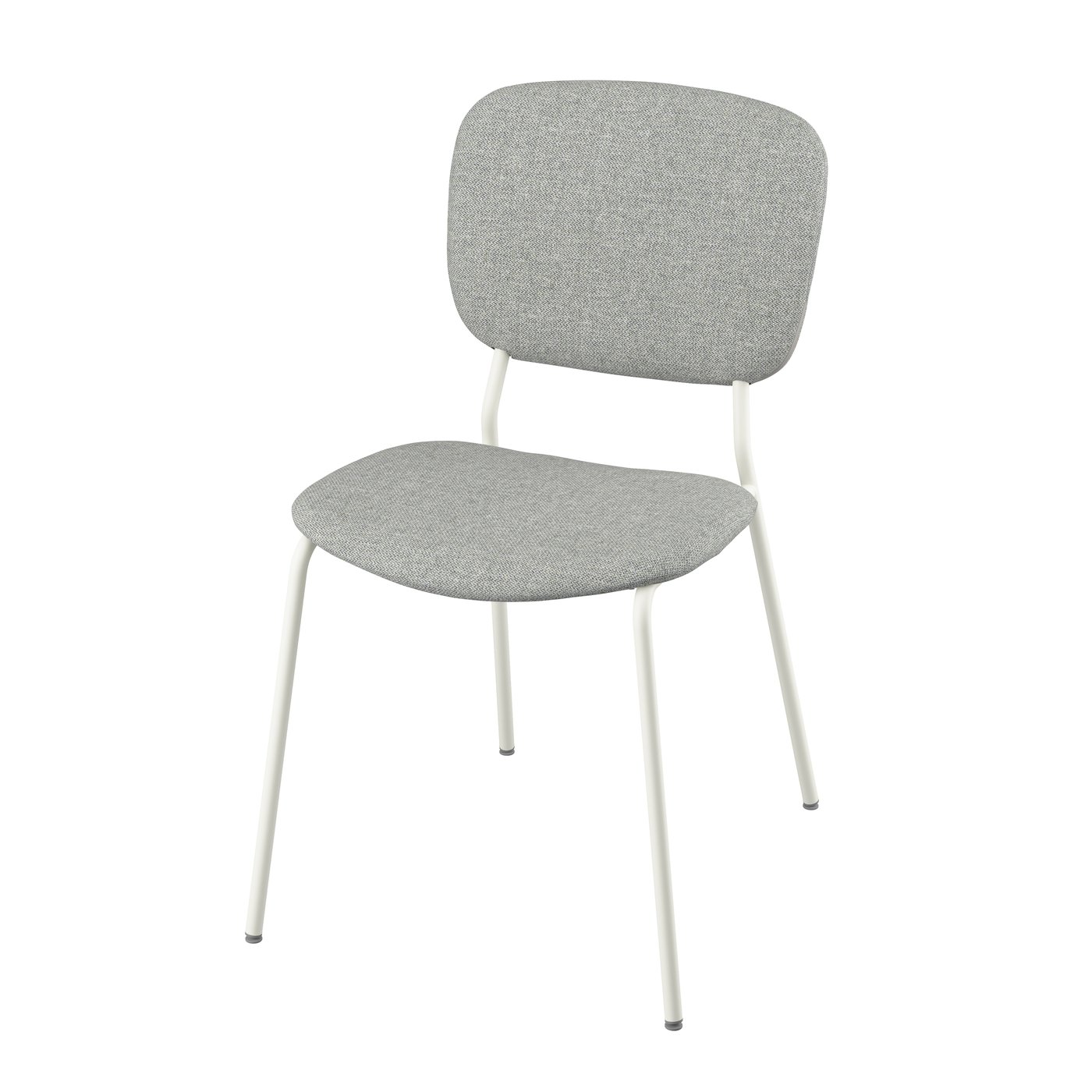 IKEA VIHALS stol, vit/tibbleby beigegrå