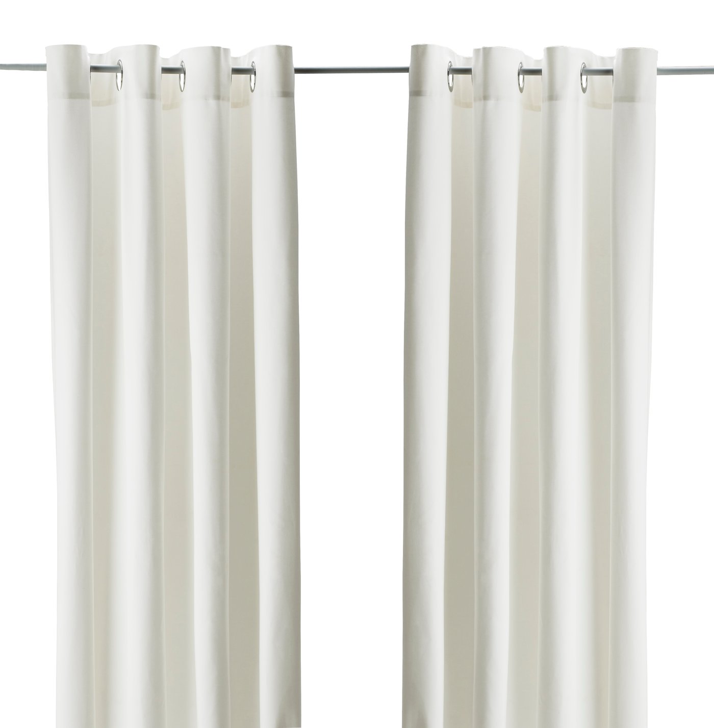 IKEA MERETE mörkläggningsgardin, vit/med öljetter, 145x250 cm, rumsförmörkande gardiner, 1 par