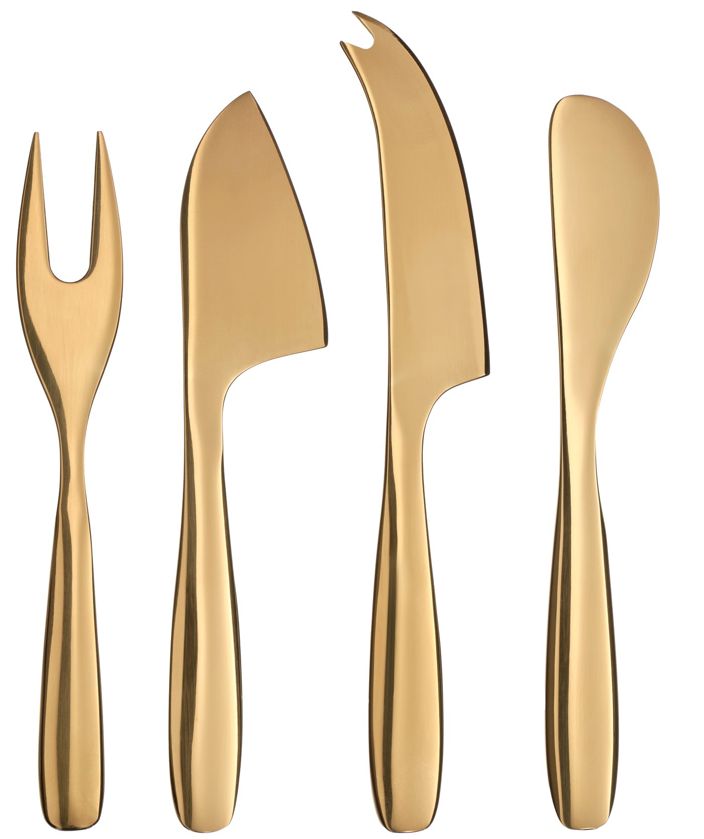 IKEA TILLAGD ostkniv, set om 4, mässingsfärgad