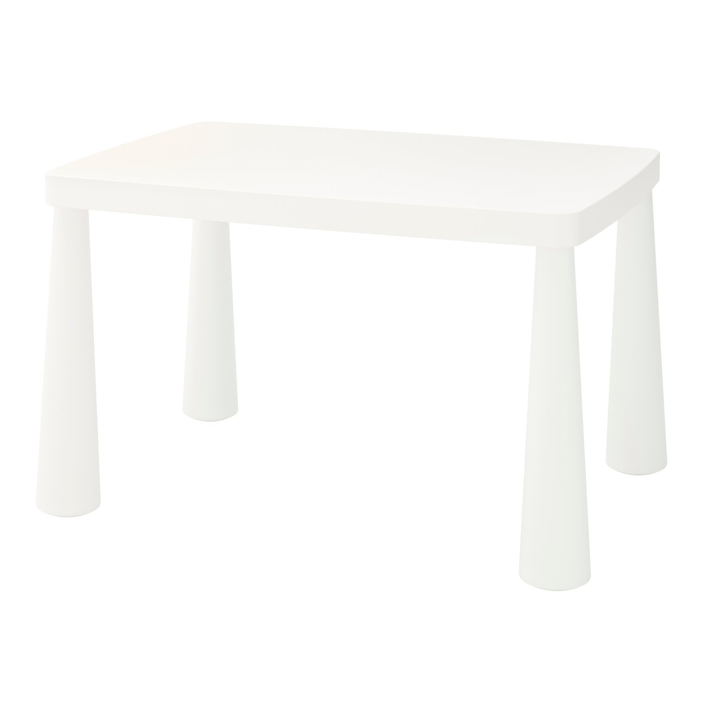 IKEA MAMMUT barnbord, inom-/utomhus vit, 77x55 cm
