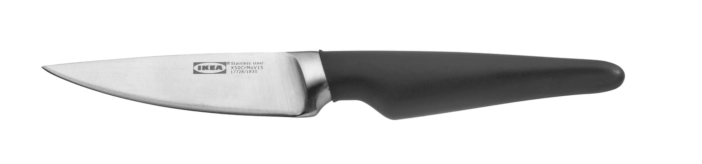 IKEA VÖRDA skalkniv, svart, 9 cm