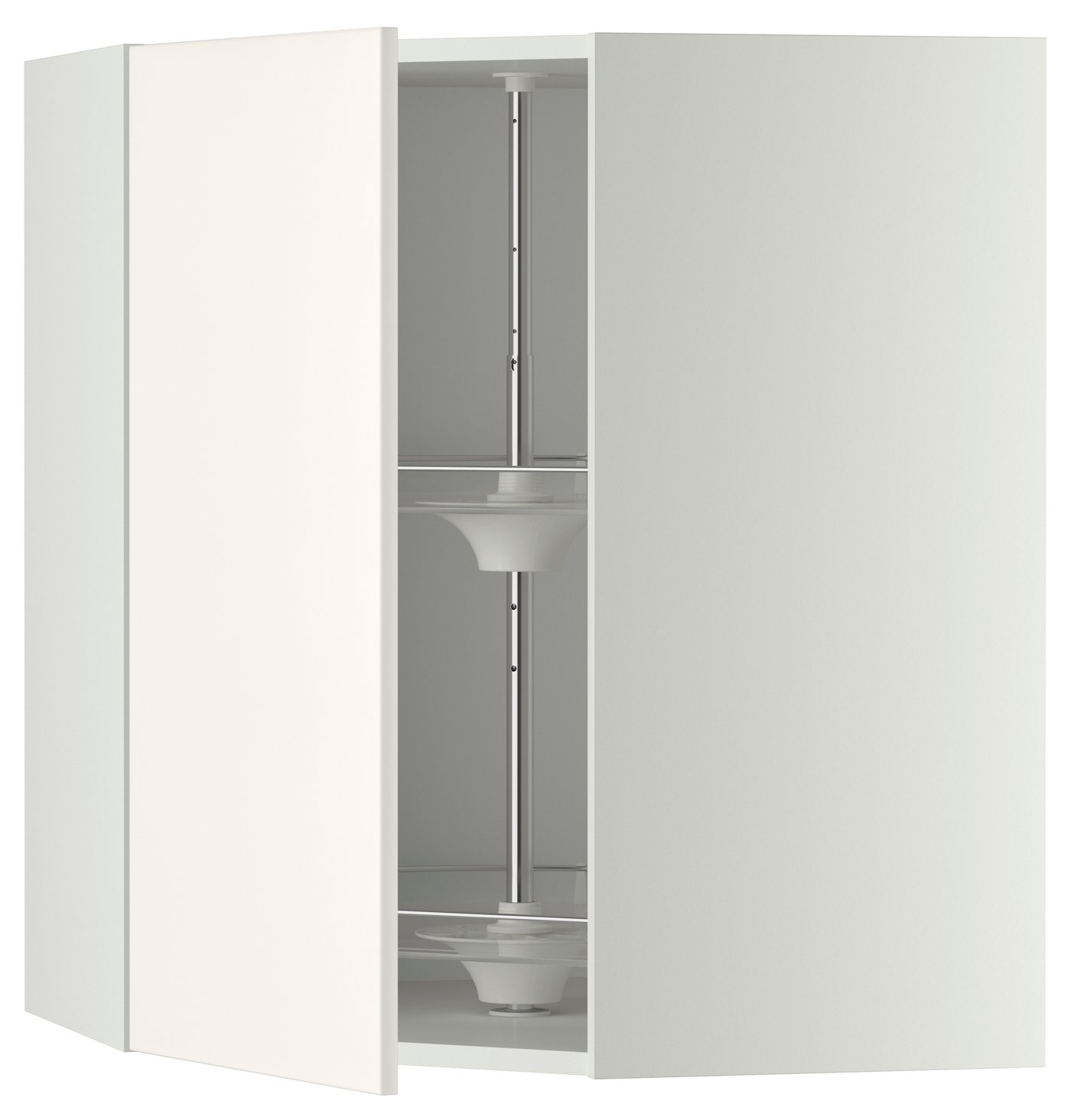 IKEA METOD vägghörnskåp med karusell, vit/veddinge vit, 68x80 cm