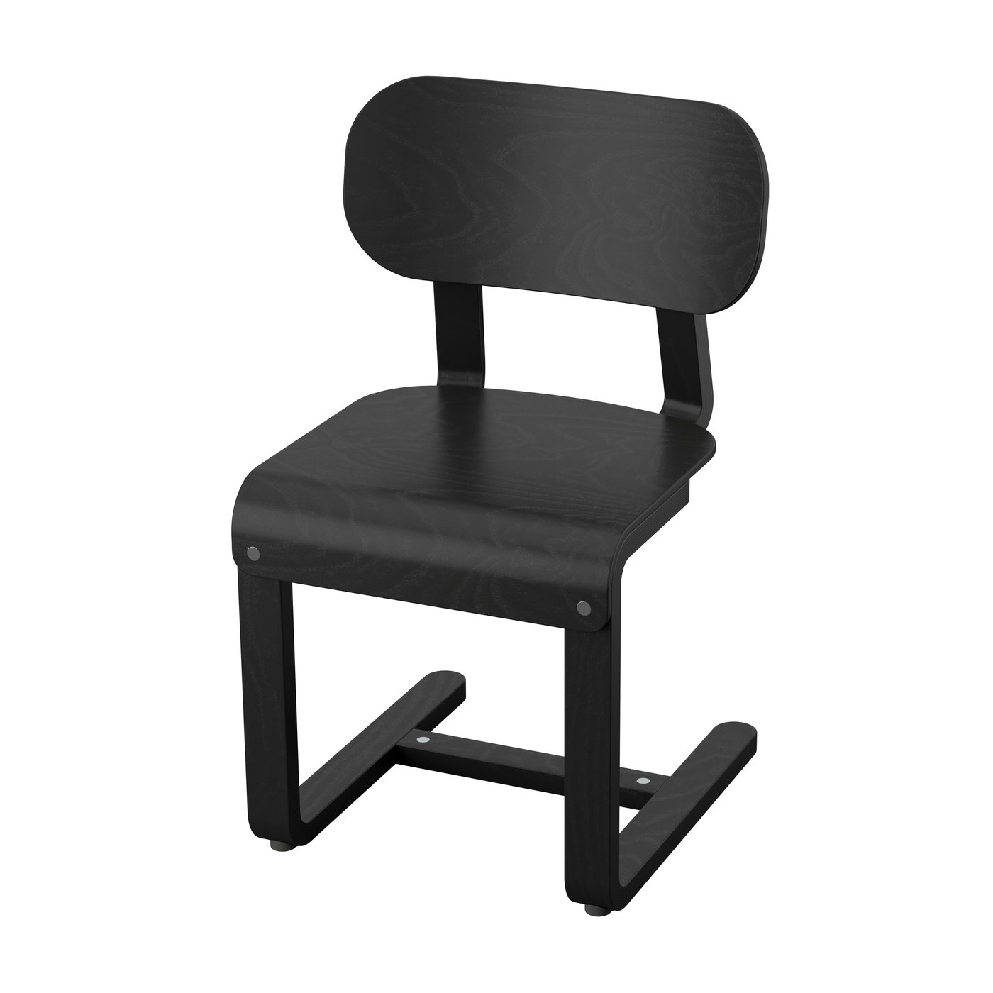 IKEA LYCKAN stol, svart/björkfaner
