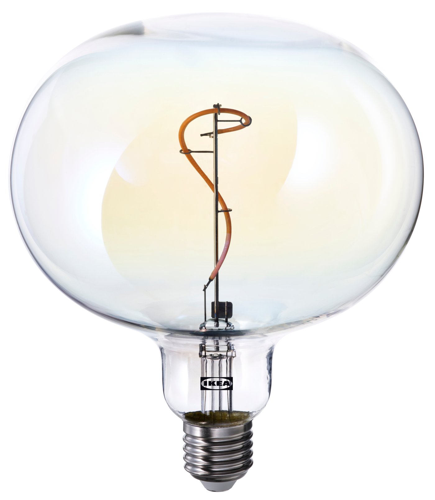 IKEA MOLNART LED ljuskälla E27 260 lumen, ellipsform flerfärgad, 150 mm