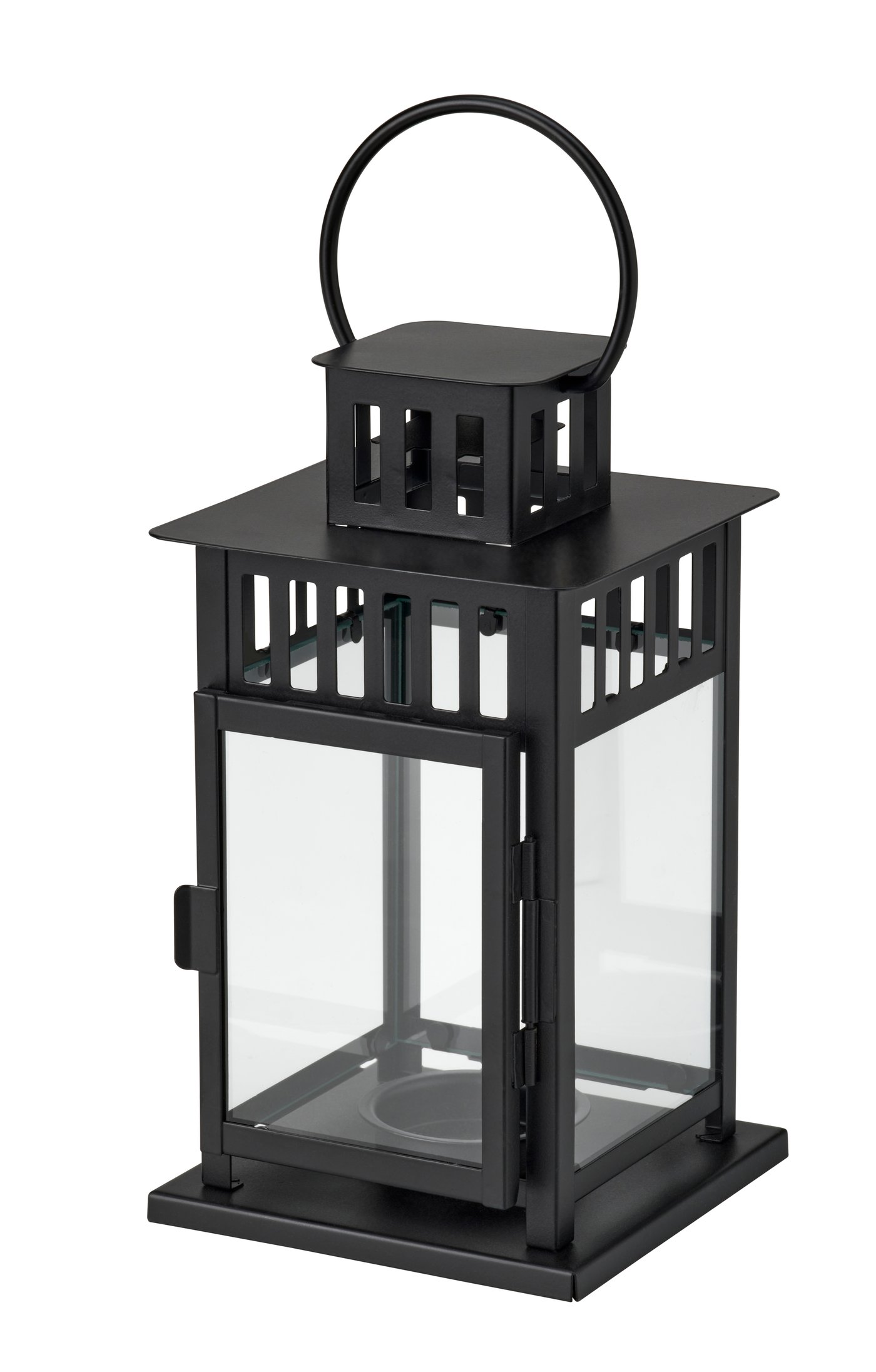 IKEA BORRBY lykta för blockljus, inom-/utomhus svart, 28 cm