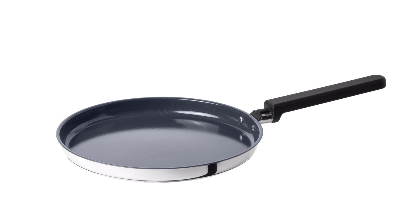 IKEA MIDDAGSMAT crêpe-/pannkakspanna, non-stick beläggning/rostfritt stål, 24 cm