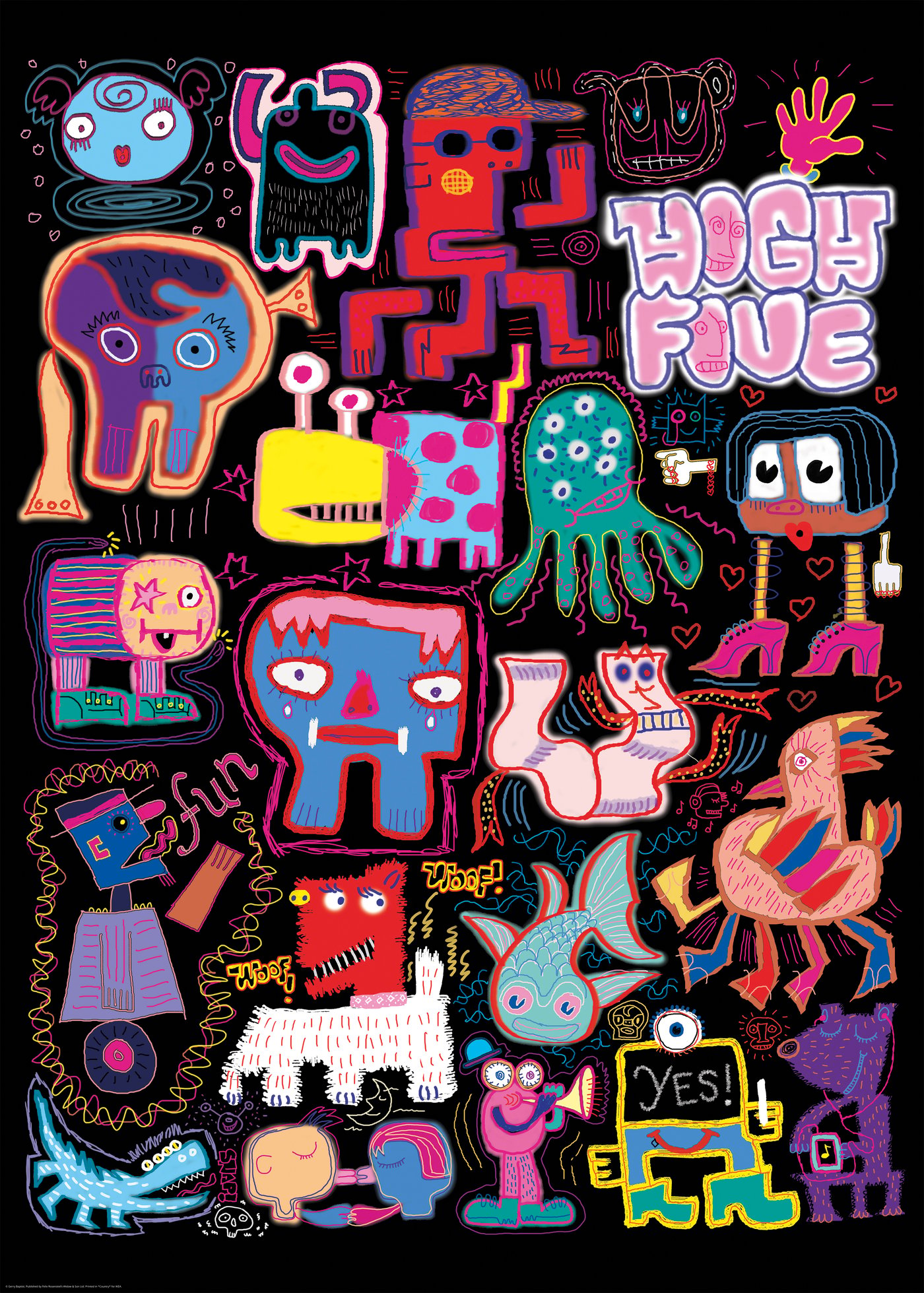 IKEA BILD poster, high five, 50x70 cm, bild
