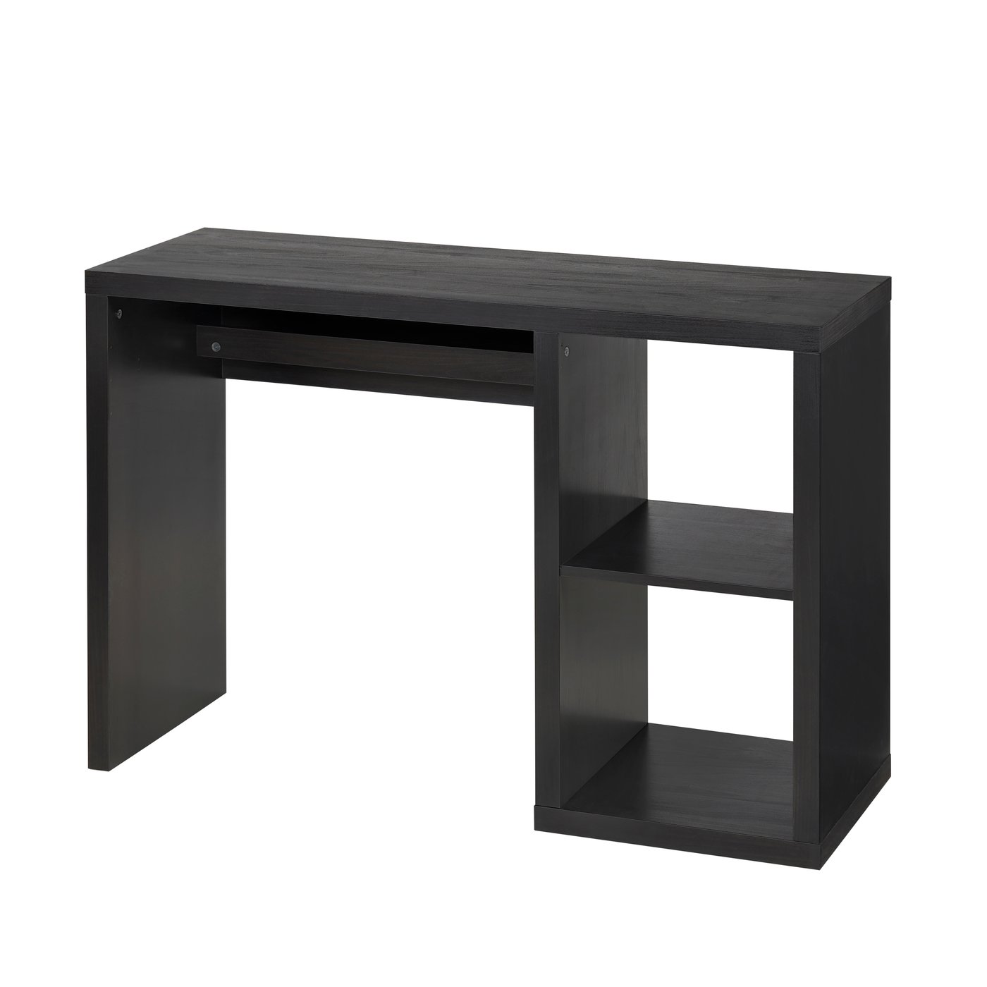 IKEA KALLAX skrivbord, svartbrun, 111x39 cm