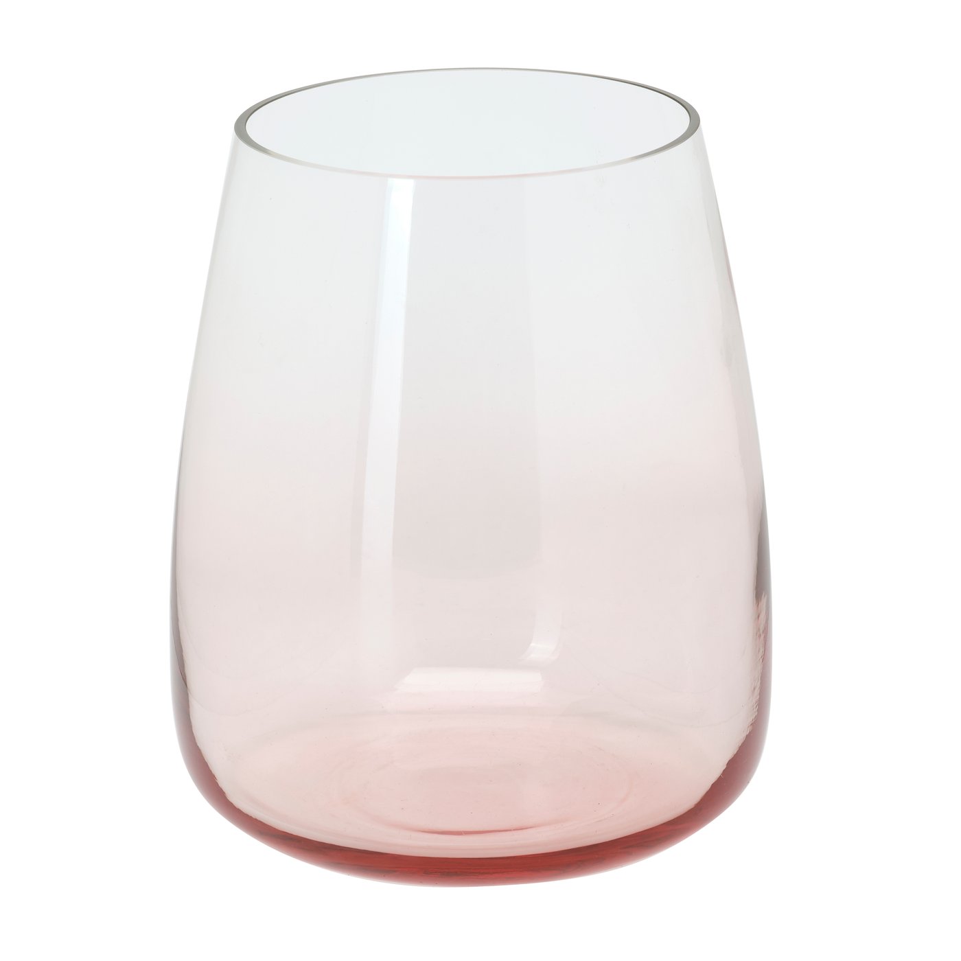 IKEA BERÄKNA vas, glas/ljusrosa, 18 cm