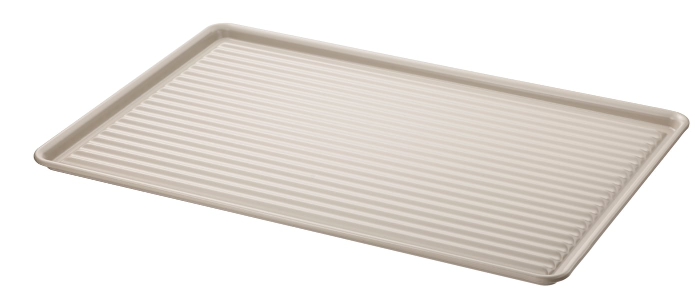 IKEA VÄLVÅRDAD diskställ, beige/förzinkad, 52x35 cm