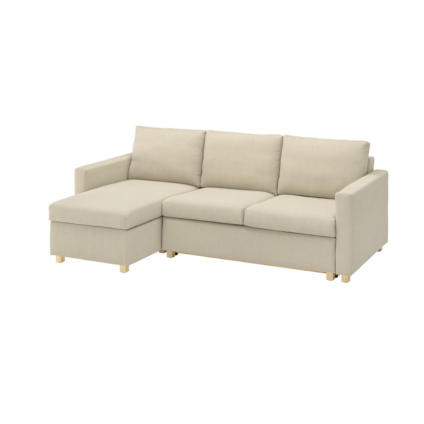 IKEA SALTSJÖBADEN klädsel t 3-sits bäddsoffa m schsl, fridtuna ljusbeige