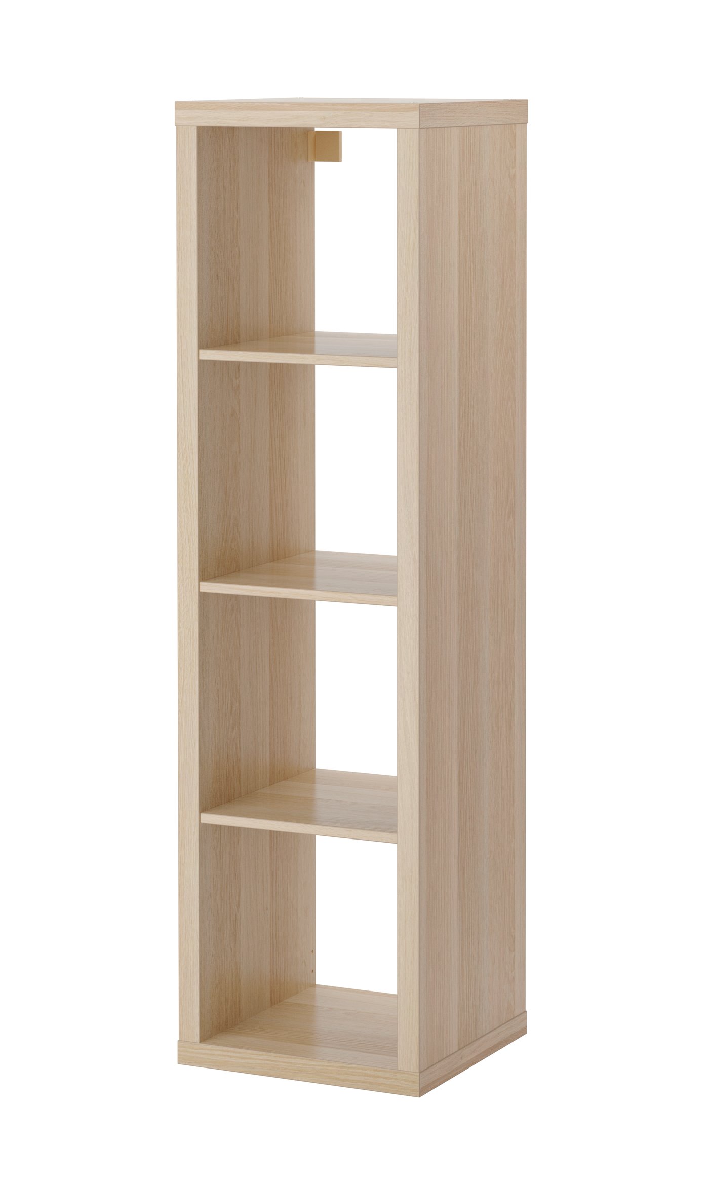 IKEA KALLAX hylla, vitlaserad ekeffekt, 42x147 cm