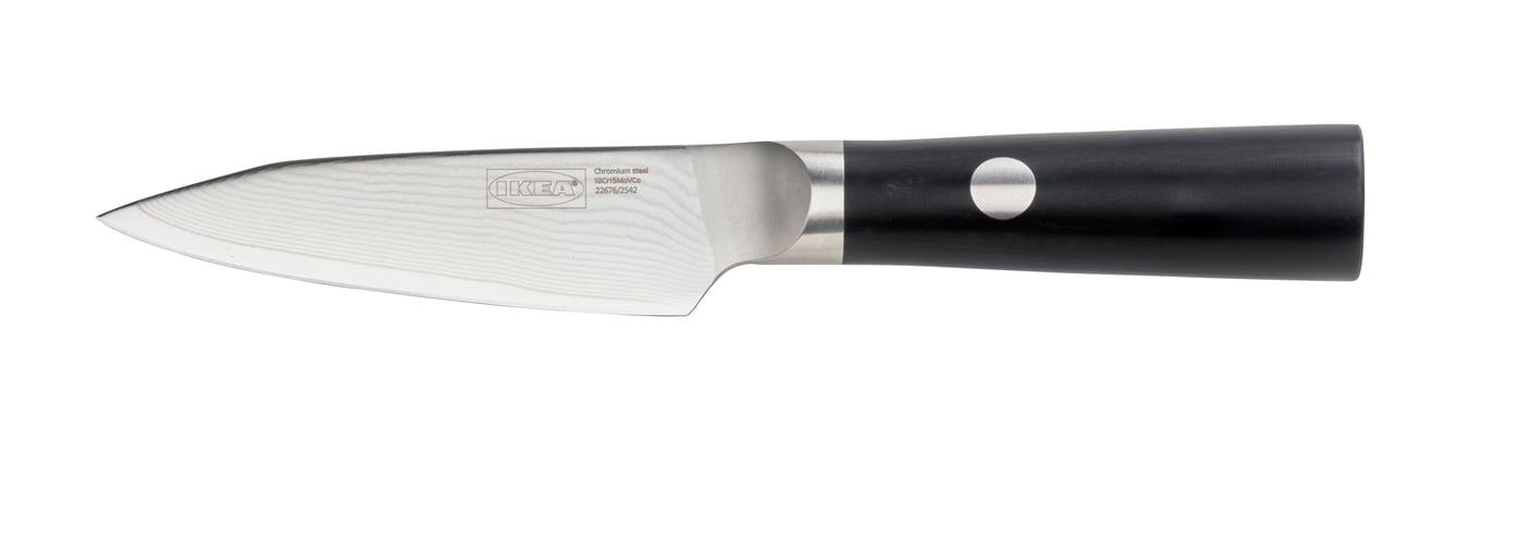 IKEA FJÄLLRÖDING skalkniv, damaskusstål/svart, 10 cm