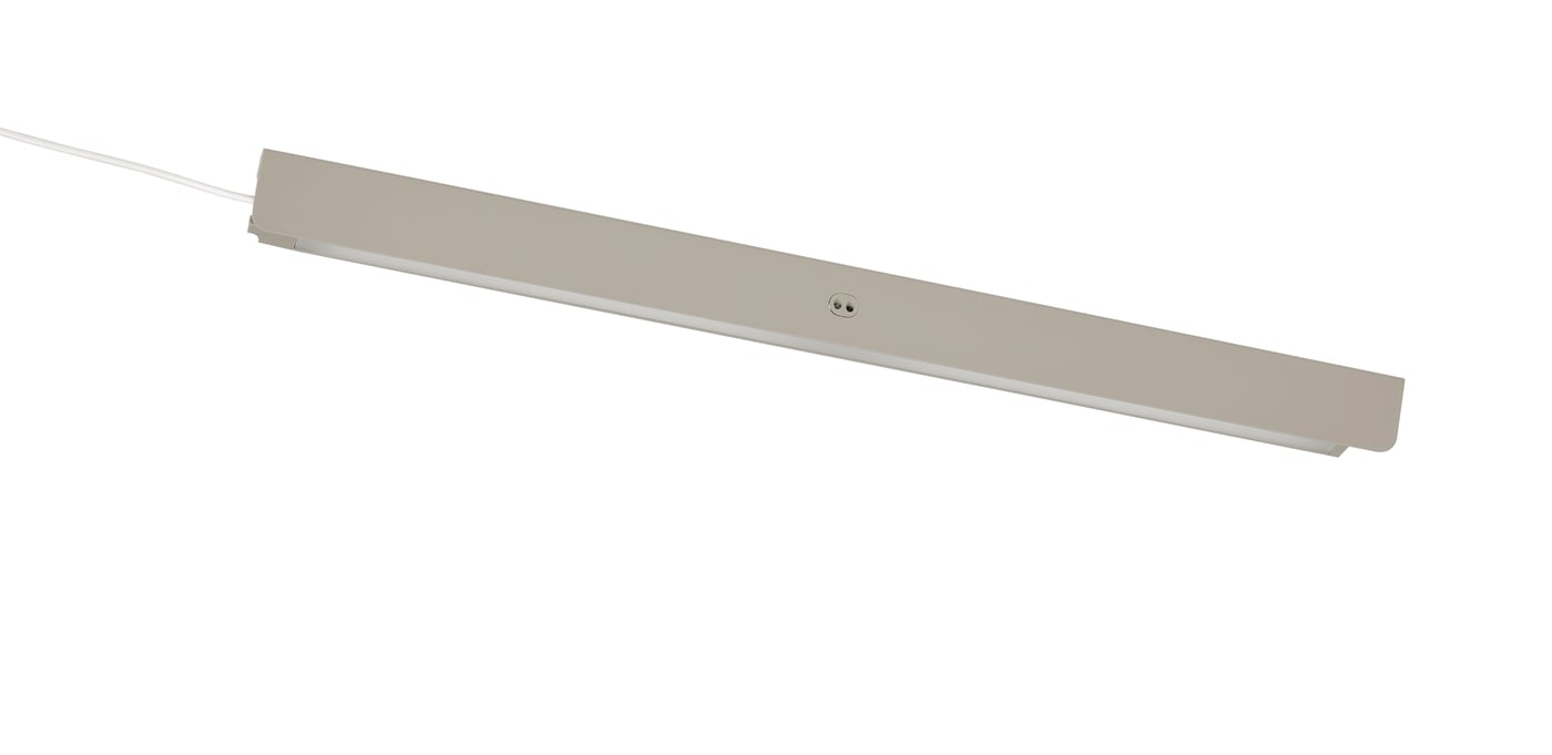 IKEA ÖVERSIDAN LED ljuslist för garderob m sensor, dimbar gråbeige, 46 cm